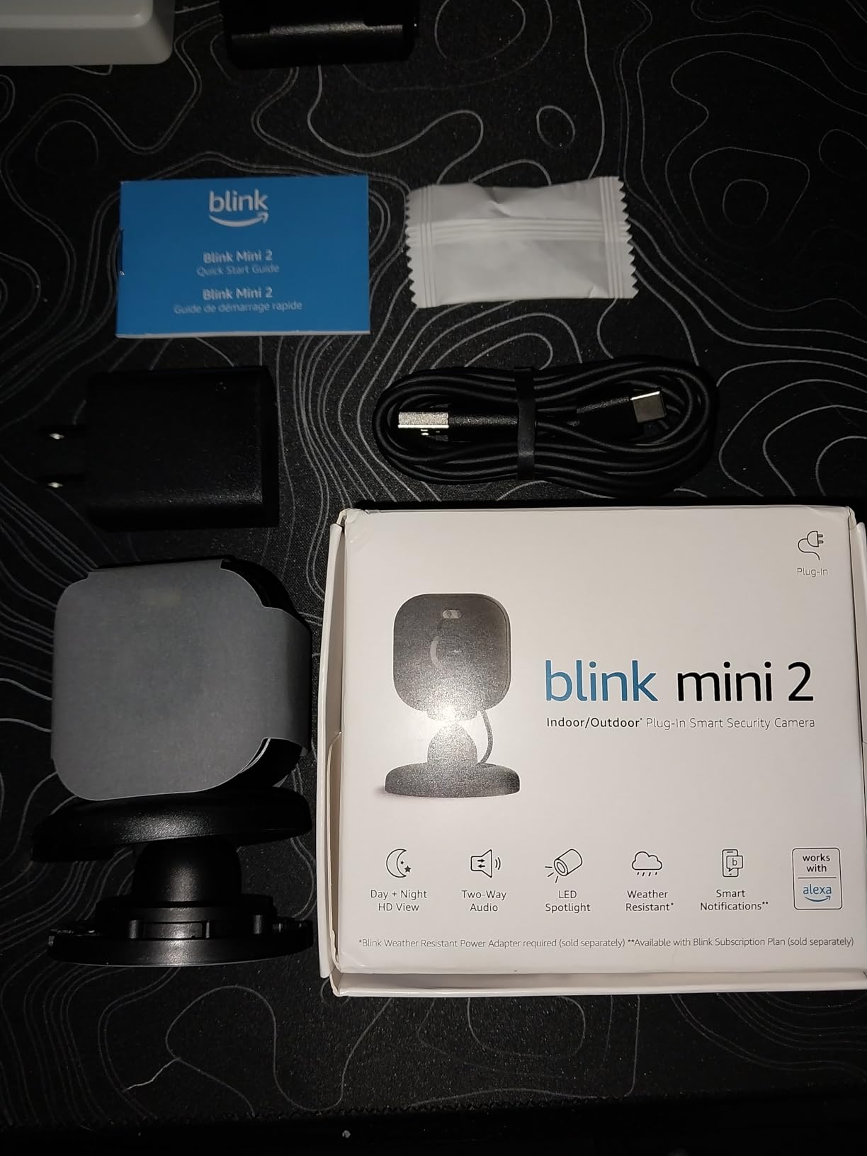 Blink Mini 2 — Home Security & Pet Camera(s) with HD video, color night view, motion detection, two-way audio, and built-in spotlight — 1 camera (Black) - Customer Photo 1