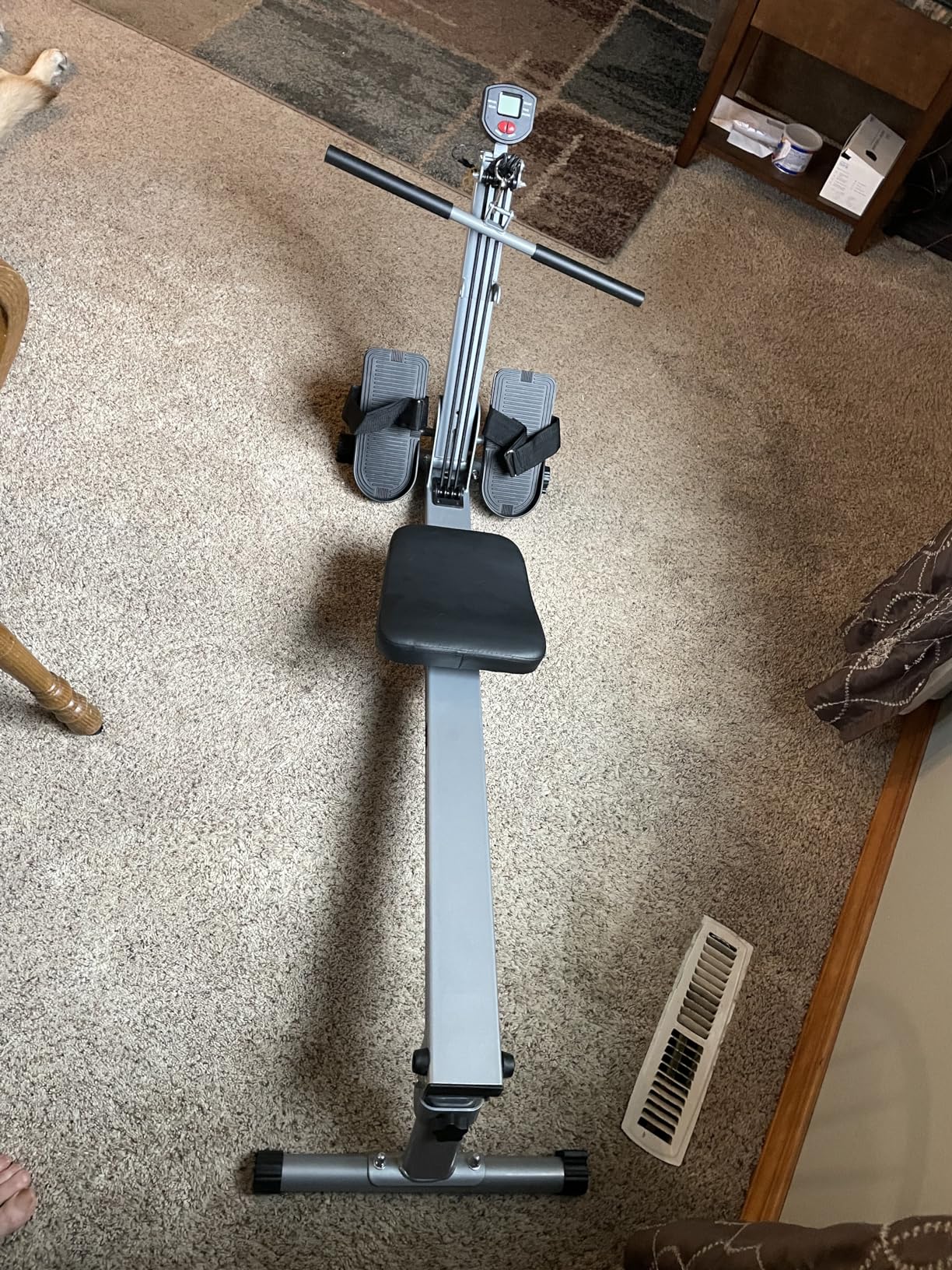 Compact Rowing Machine for Home Use, Magnetic Resistance Foldable Rower for Full Body Workout, Space Saving Design with LCD Display - Customer Photo 2