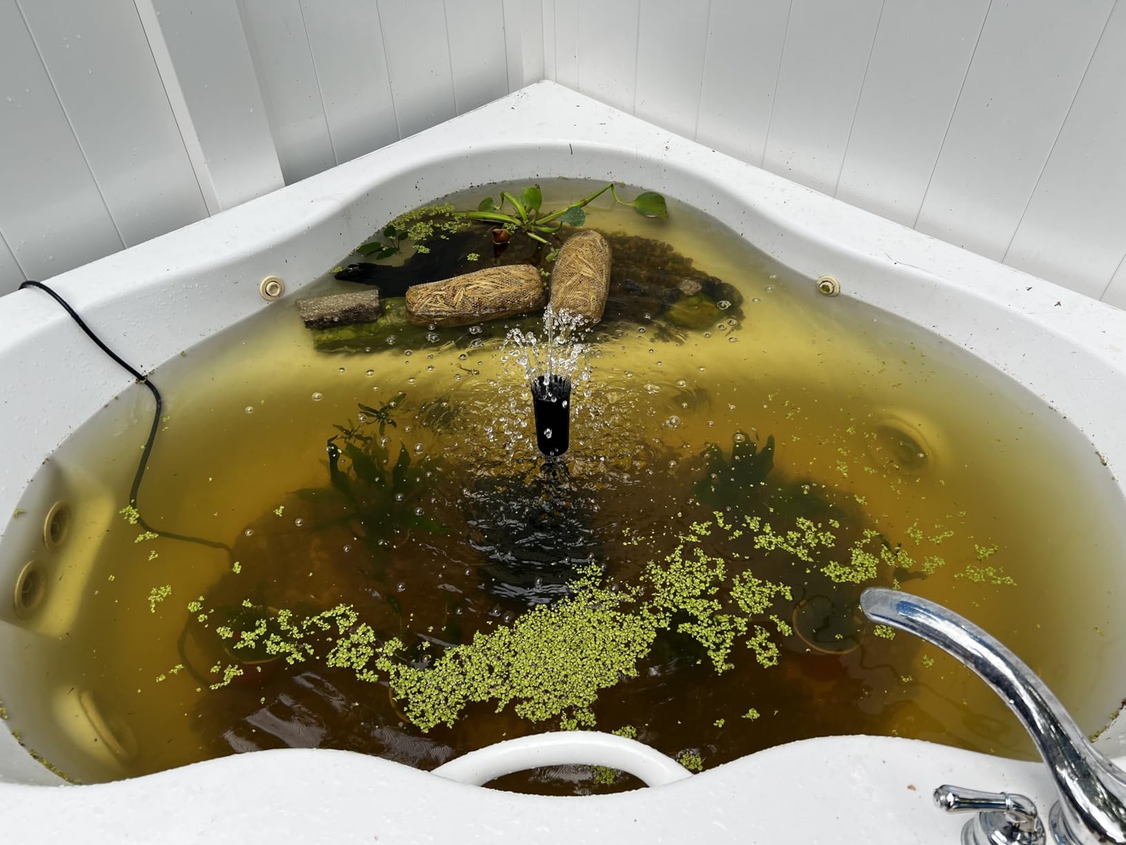 Anbull Pond Filter Fountain Pump, 660GPH 110V/50W Submersible Water Pump for Outdoor Ponds, All-in-One Pond Filter System with 5W UV-C Lamp for Clearing Pond Garden Fish Tank Aquarium - Customer Photo 1