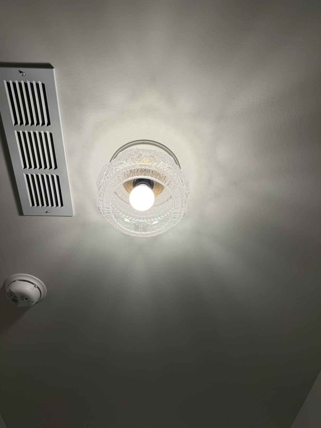 OYKYOHEI Semi Flush Mount Ceiling Light, Globe Glass Ceiling Light Fixture, Gold Modern Lighting for Hallway Porch Corridor Kitchen Bedroom, Bulb Not Included - Customer Photo 1