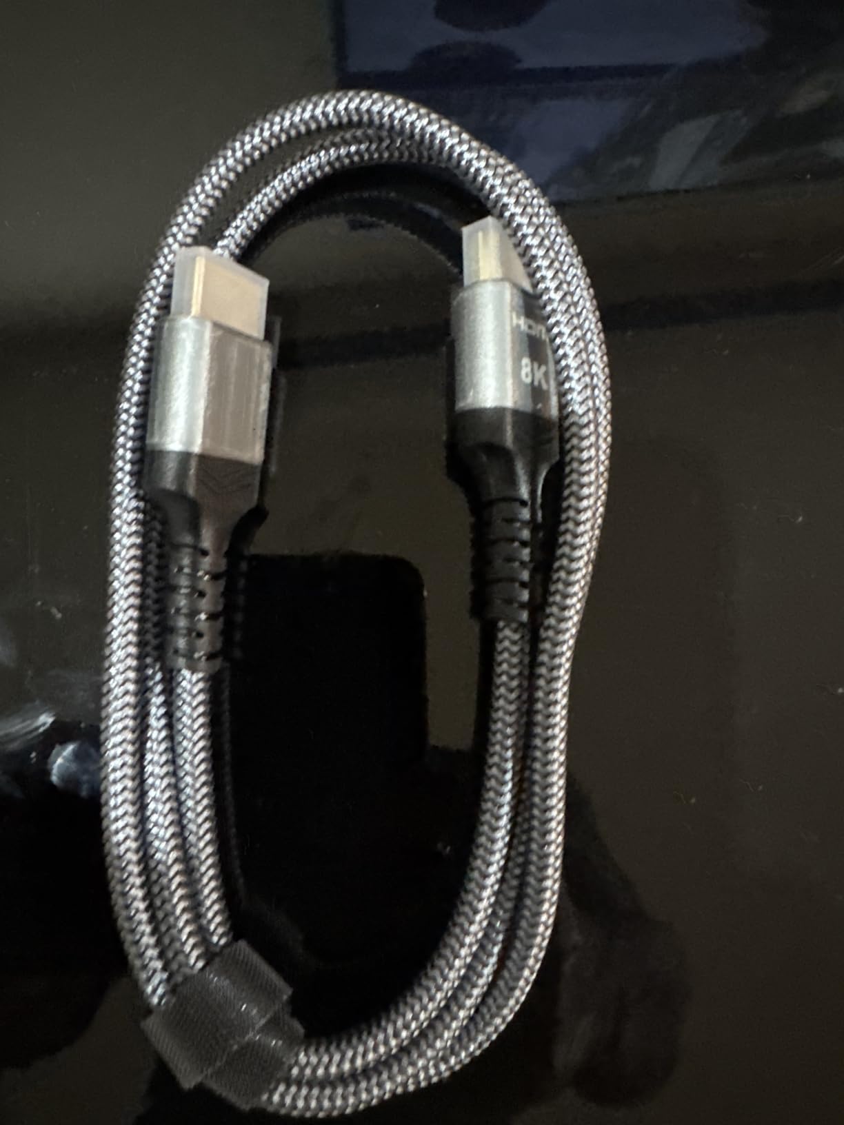 Highwings Long 8K HDMI Cable 25FT 48Gbps, 2.1 High Speed Gaming Cord 4K@120Hz 8K@60Hz RTX 3090 eARC 3D Compatible for PS5, UHD TV and Blu-ray Player - Customer Photo 2