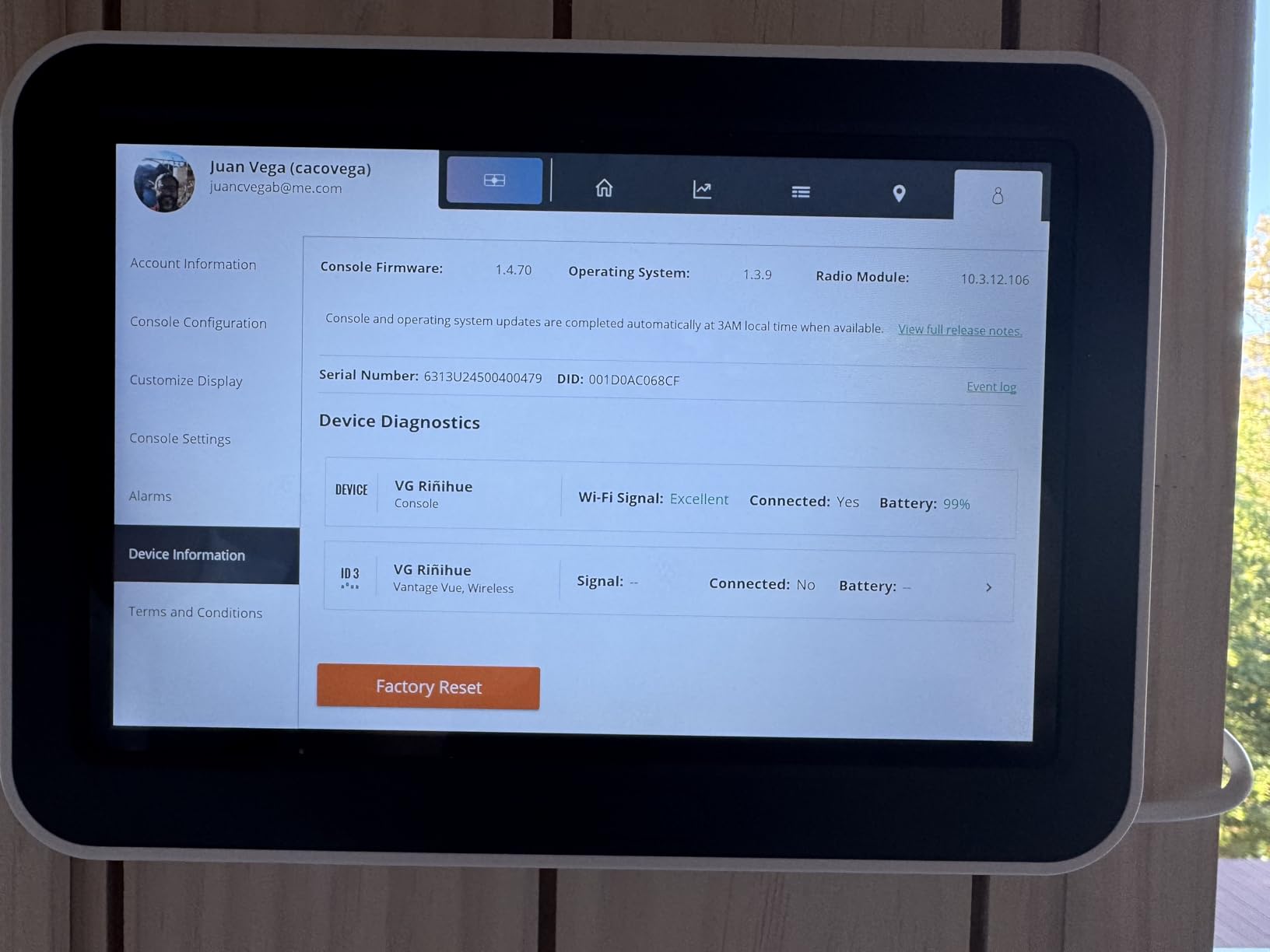 Davis Vantage Vue Wireless Weather Station w/WeatherLink Console - Customer Photo 2
