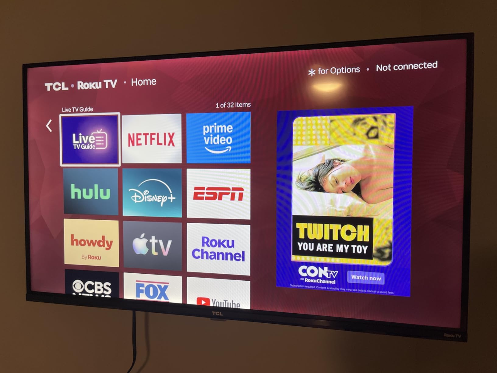 TCL 32-Inch Class S3 1080p LED Smart TV with Roku TV (32S350R, 2023 Model), Compatible with Alexa, Google Assistant, and Apple HomeKit Compatibility, Streaming FHD Television,Black - Customer Photo 1