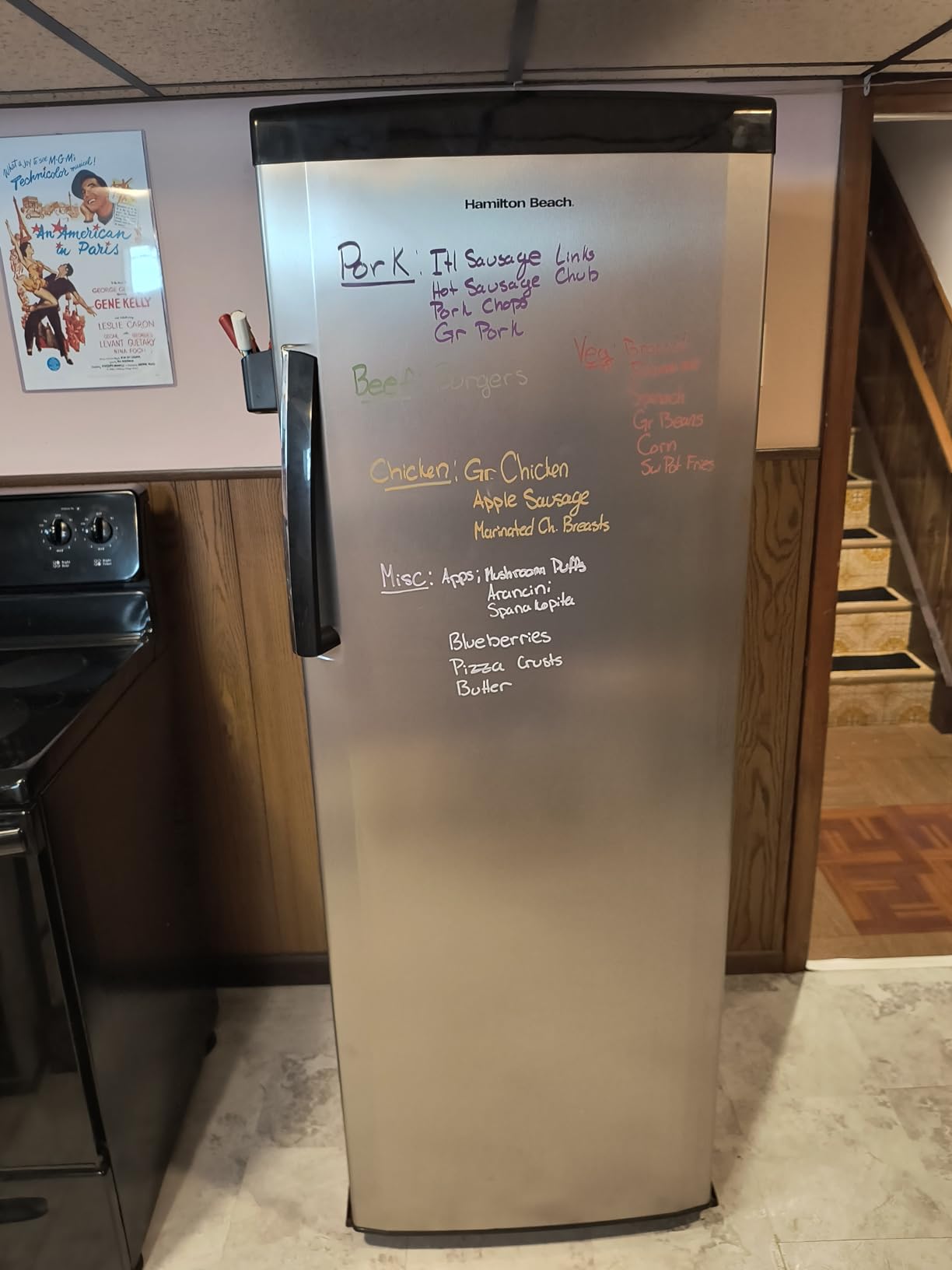 Hamilton Beach Upright Freezer, Deep Freeze, Stainless Steel Freezer with Drawer Compartments, 11 cu. ft. Freezer - 25