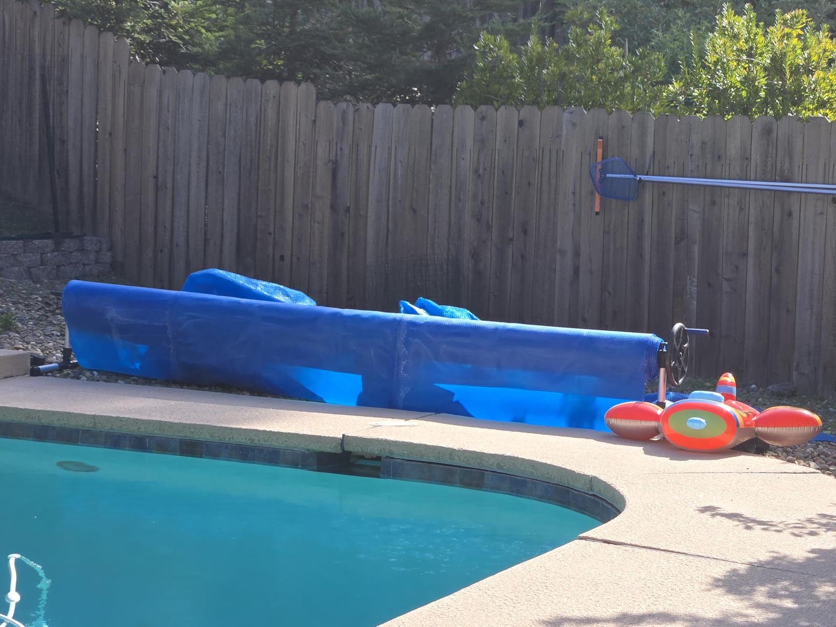 BigXwell Solar Pool Cover, Blue 16-mil 16 x 32 Foot Rectangle for In-Ground Pools, 1600 Series Heavy-Duty Insulating Pool Heater Covers - Customer Photo 1