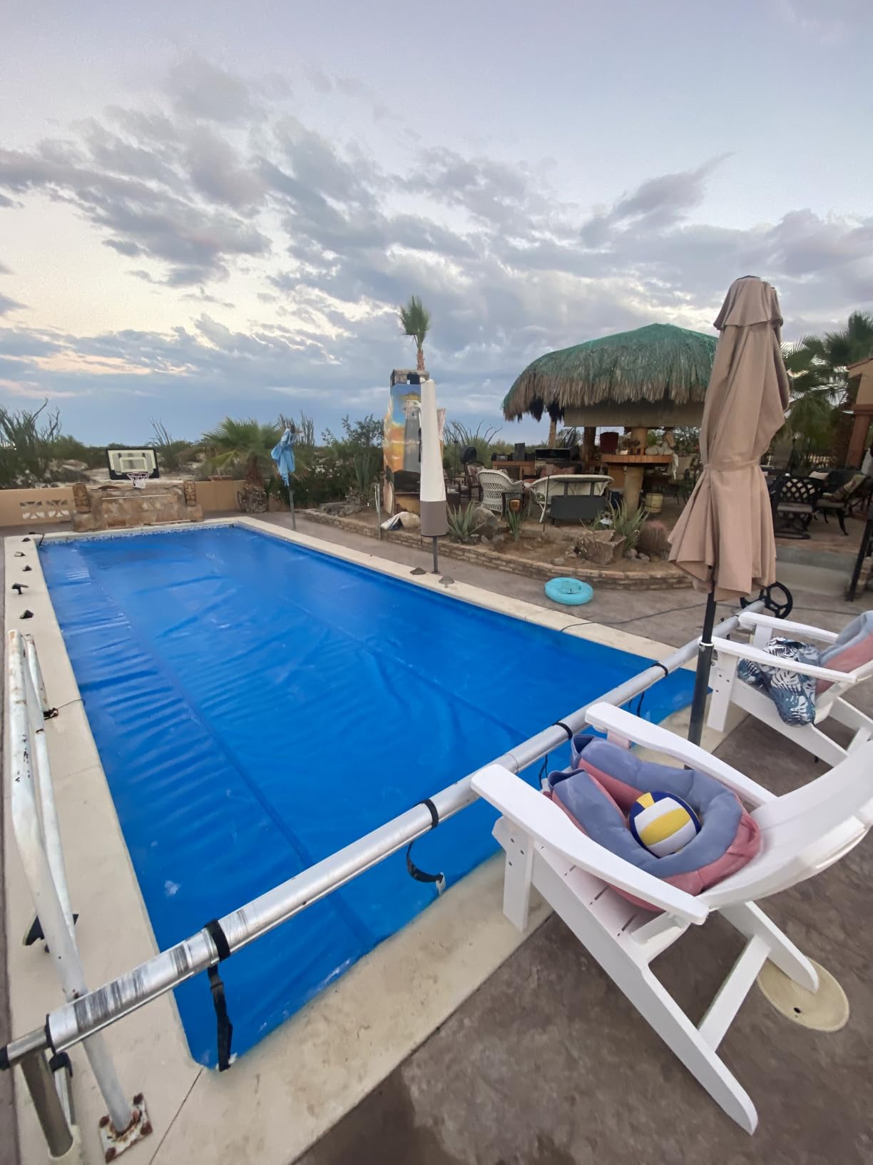 BigXwell Solar Pool Cover, Blue 16-mil 16 x 32 Foot Rectangle for In-Ground Pools, 1600 Series Heavy-Duty Insulating Pool Heater Covers - Customer Photo 2