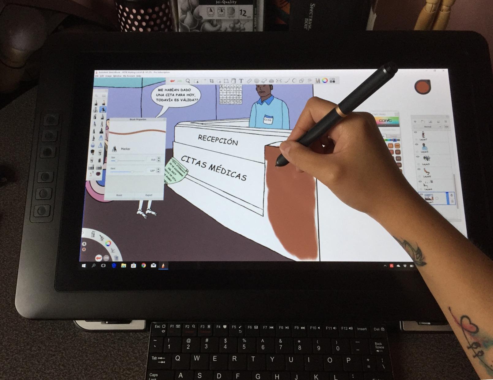 XP-PEN Artist Pro 14 Gen2 Drawing Tablet with Screen 14 inch Graphic Art Tablet with Full Laminated Anti-Glare Screen 16384 Pressure Levels X3 Pro Battery-Free Stylus 123% sRGB Tilt Stand Mini Keydial customer photo 2