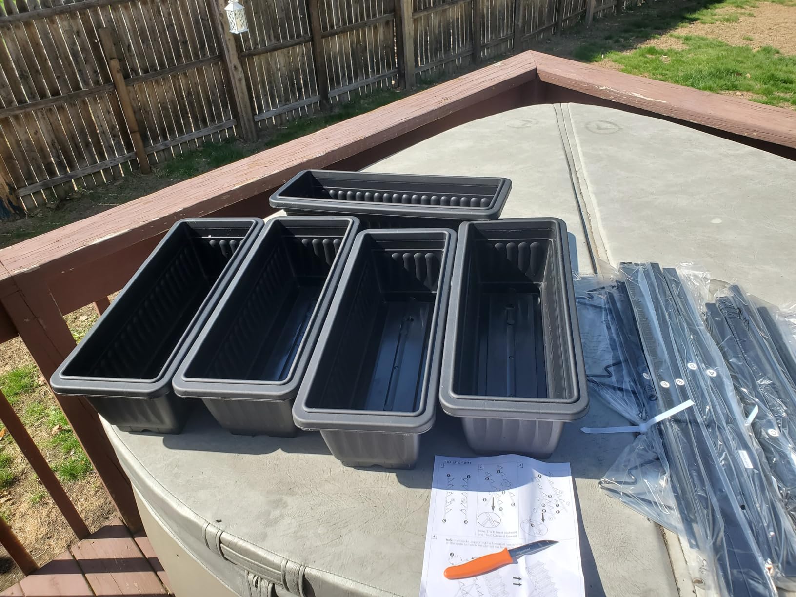 Homdox 4FT Vertical Garden Bed, 5 Tiers Raised Garden Planter, 25.6 * 26 * 48Inch with 4 Hooks & 4 Wheels, Vegetable Flower Stand for Garden Patio Yard, Black - Customer Photo 2