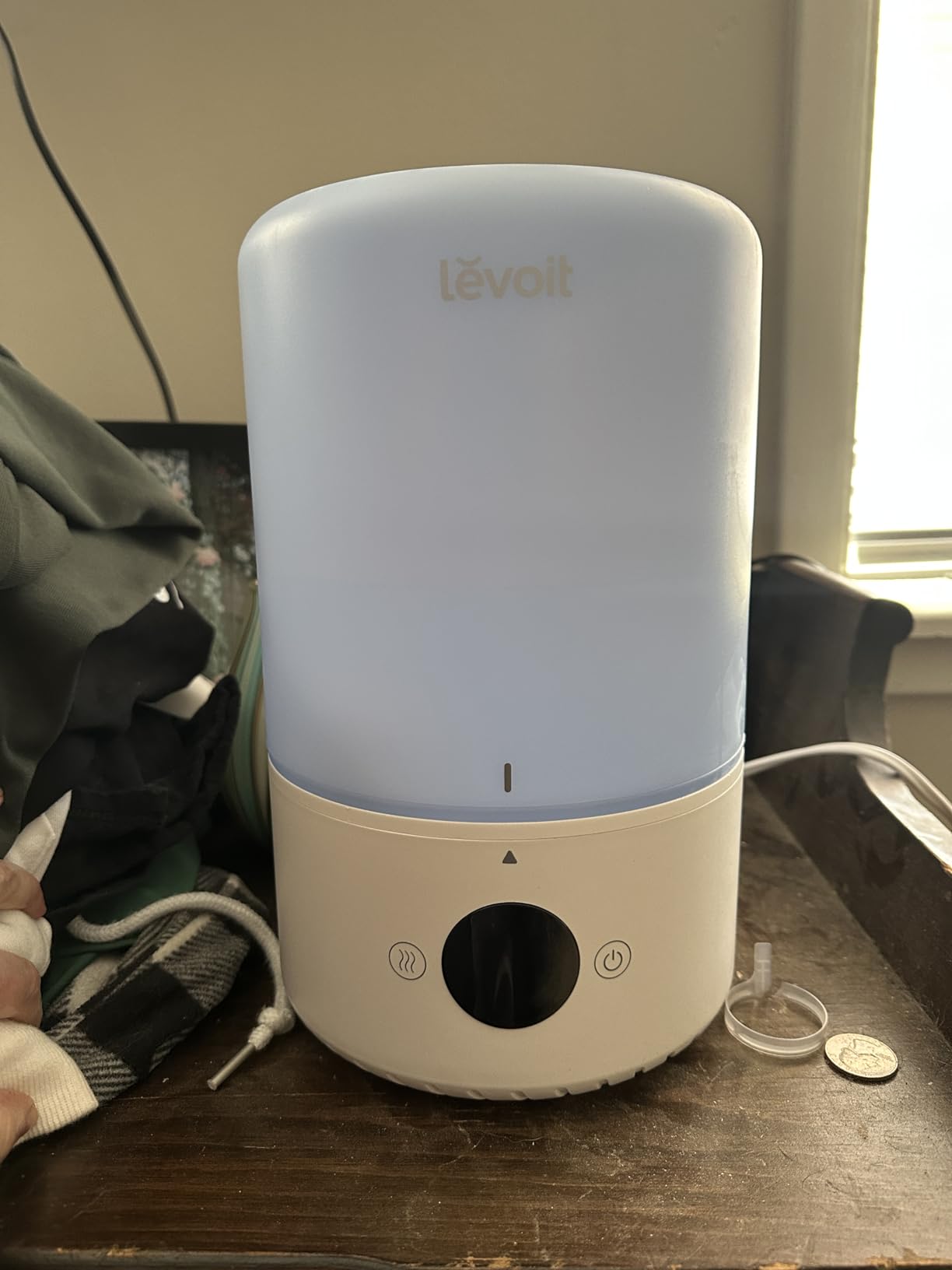 LEVOIT Smart Humidifiers for Bedroom Baby, Top Fill, Customize Humidity for Home, Plants with Humidistat, Essential Oil Diffuser, Schedule, Timer, APP & Voice Control, 3L, Blue - Customer Photo 1