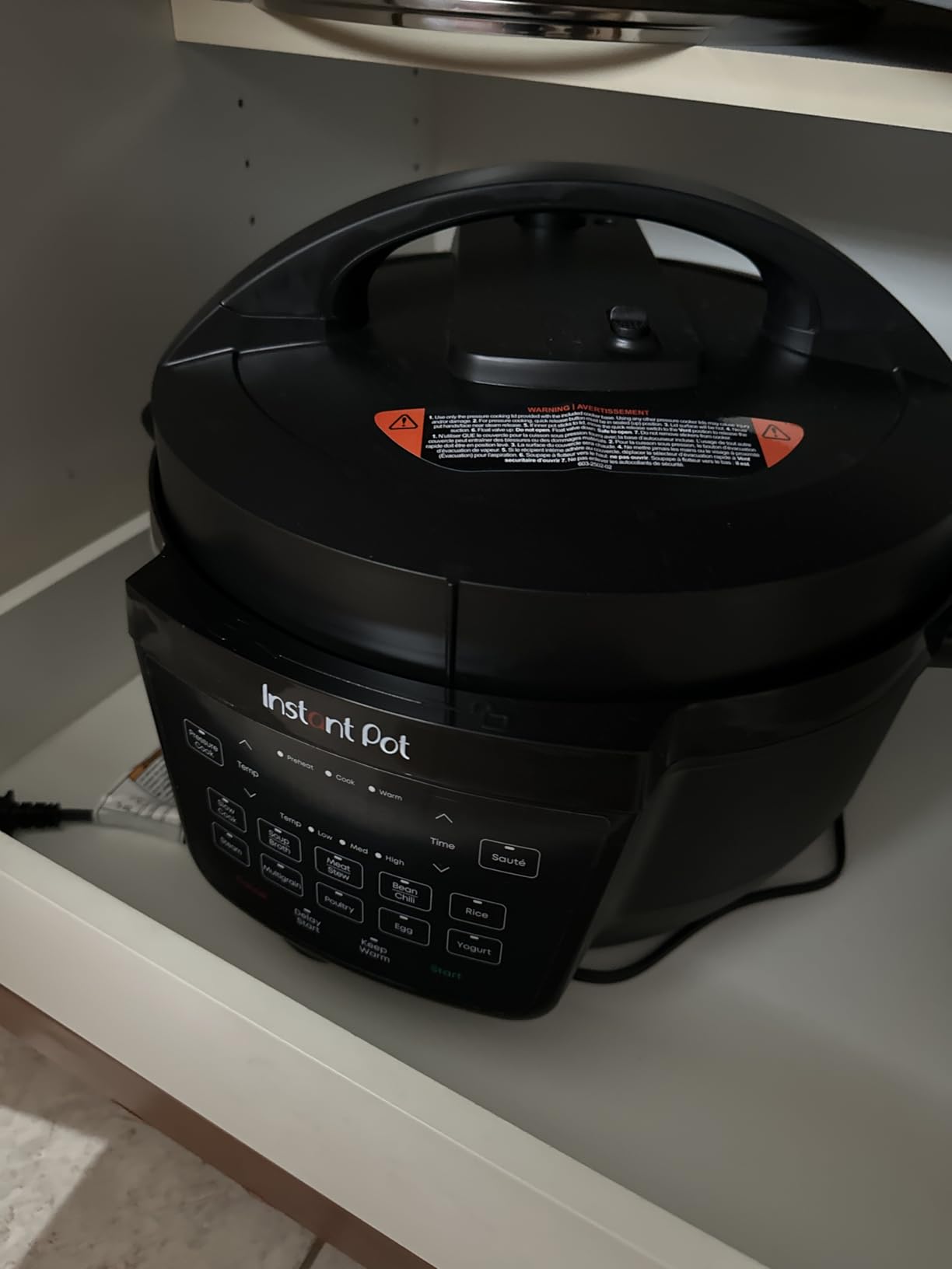 Instant Pot 7.5QT RIO Wide, 7-in-1 Electric Multi-Cooker, Pressure Cooker, Slow Cook, Rice, Steamer, Sauté, Yogurt & Warmer, Wide Base, Large Searing Base, WhisperQuiet Steam Release - Customer Photo 1