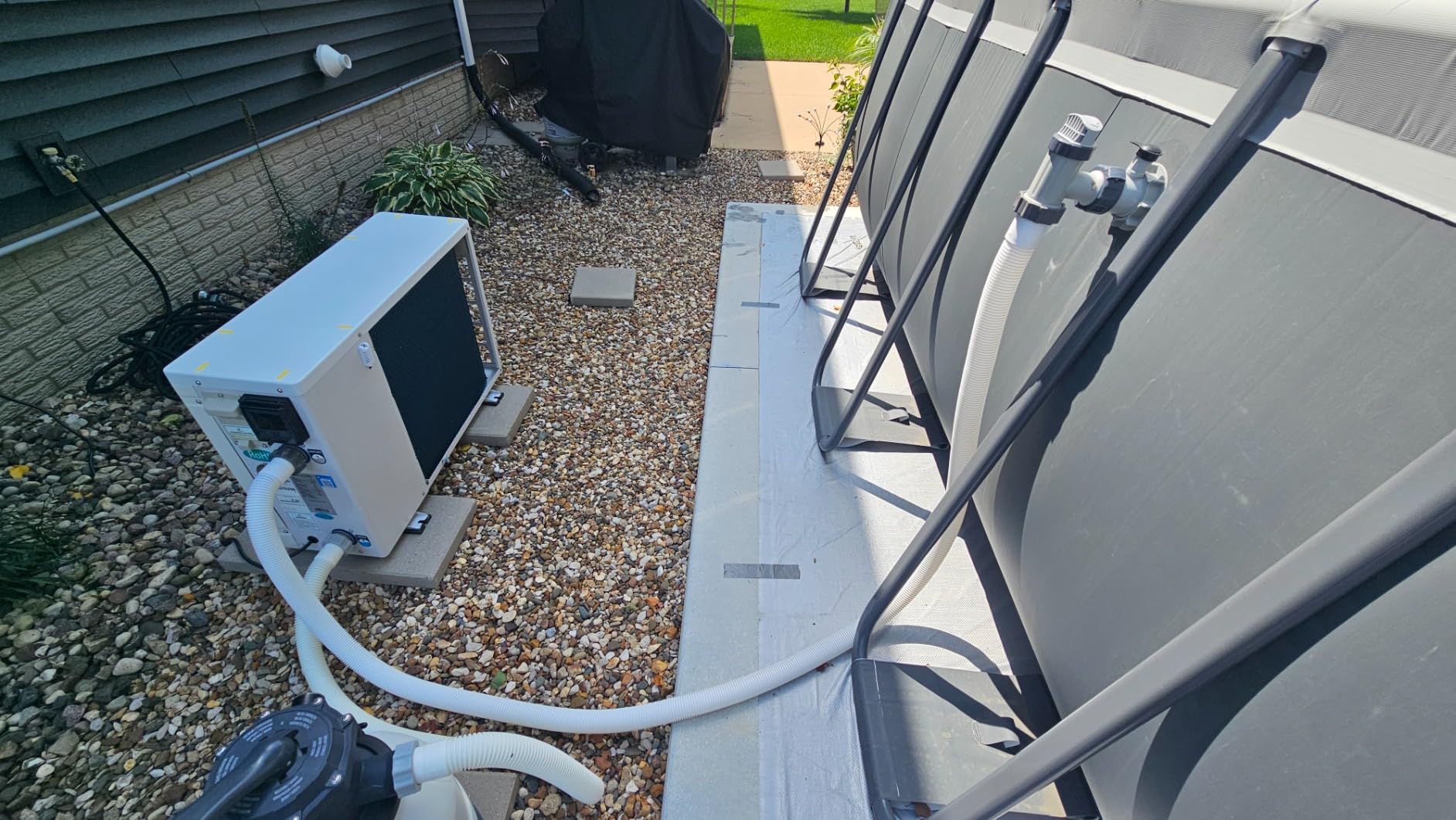 FibroPool Swimming Pool Heat Pump - FH135 35,000 BTU - for Above and Inground Pools and Spas - High Efficiency, All Electric Heater - No Natural Gas or Propane Needed - Customer Photo 1