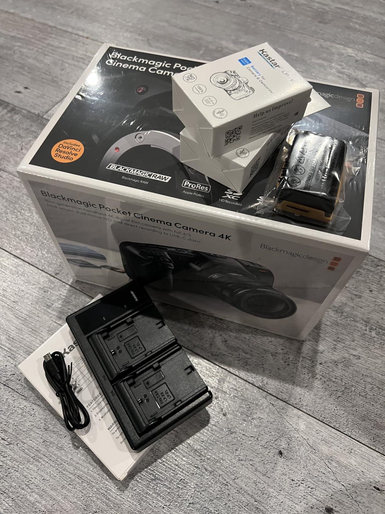 Blackmagic Design Pocket Cinema Camera 4K Power Bundle (CINECAMPOCHDMFT4K) – Includes Two (2) Additional LP-E6 Batteries, Dual Battery Charger, and SolidSignal Microfiber Cloth - Customer Photo 3