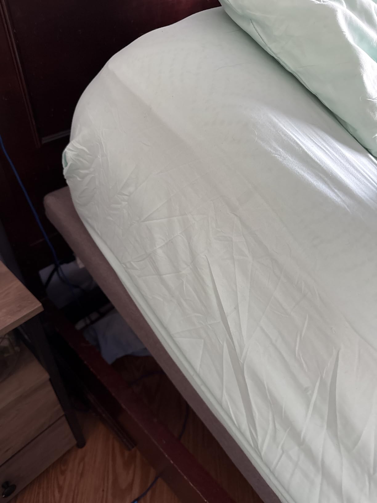 Extra Deep Queen Sheet Set - 6 Piece Breathable & Cooling Sheets - Hotel Luxury Bed Sheets Set - Easy & Secure Fit - Soft, Wrinkle Free & Comfy Sheets Set - Steel Blue Sheet Set w/Extra Deep Pockets - Customer Photo 2