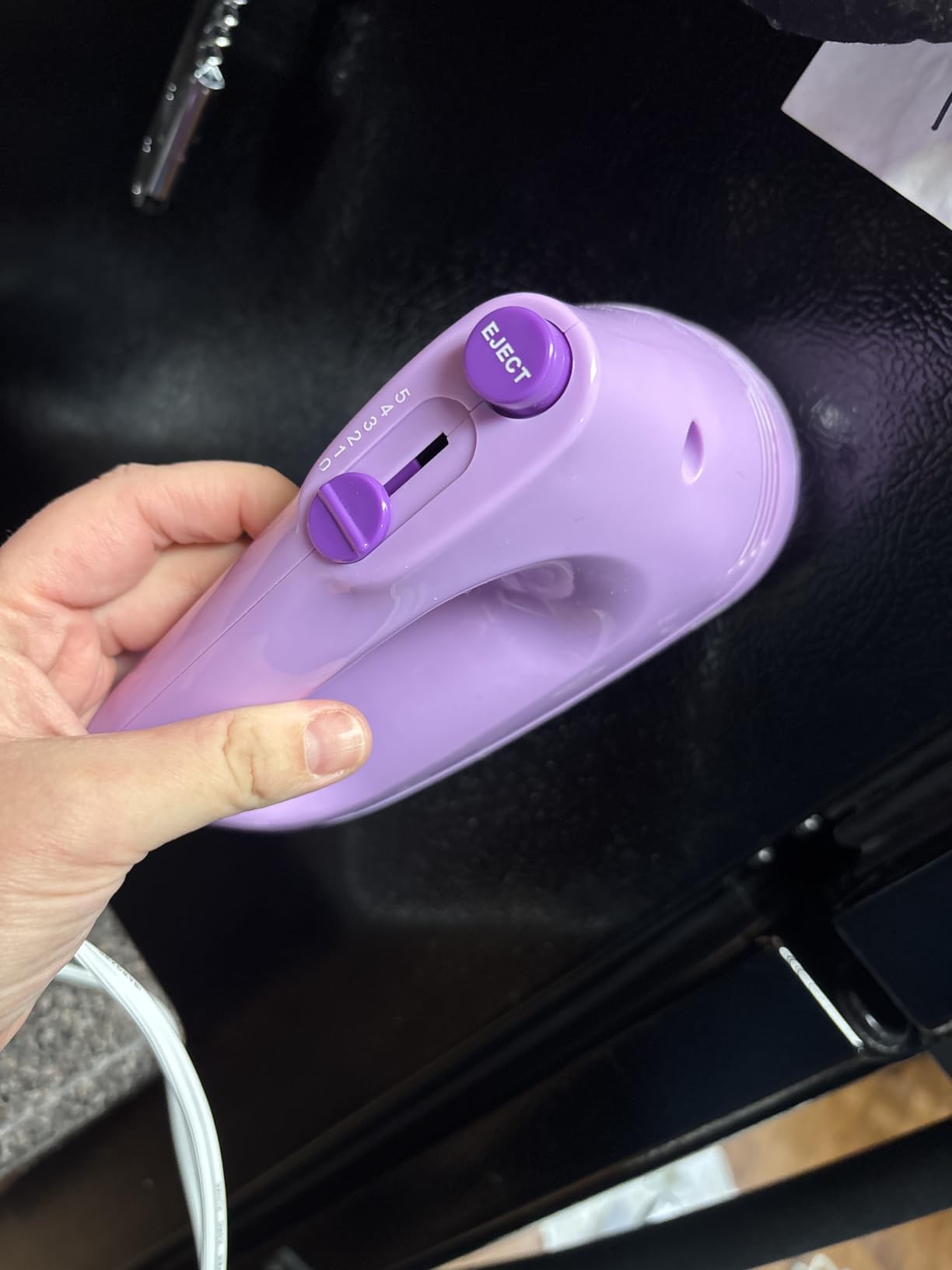 GUALIU Electric Hand Mixer with Stainless Steel Whisk, Dough Hook Attachment and Storage Bag, Handheld Mixer for Baking Cakes, Eggs, Cream Food Mixers. Turbo Boost /5 Speed Kitchen Blender PINK - Customer Photo 2