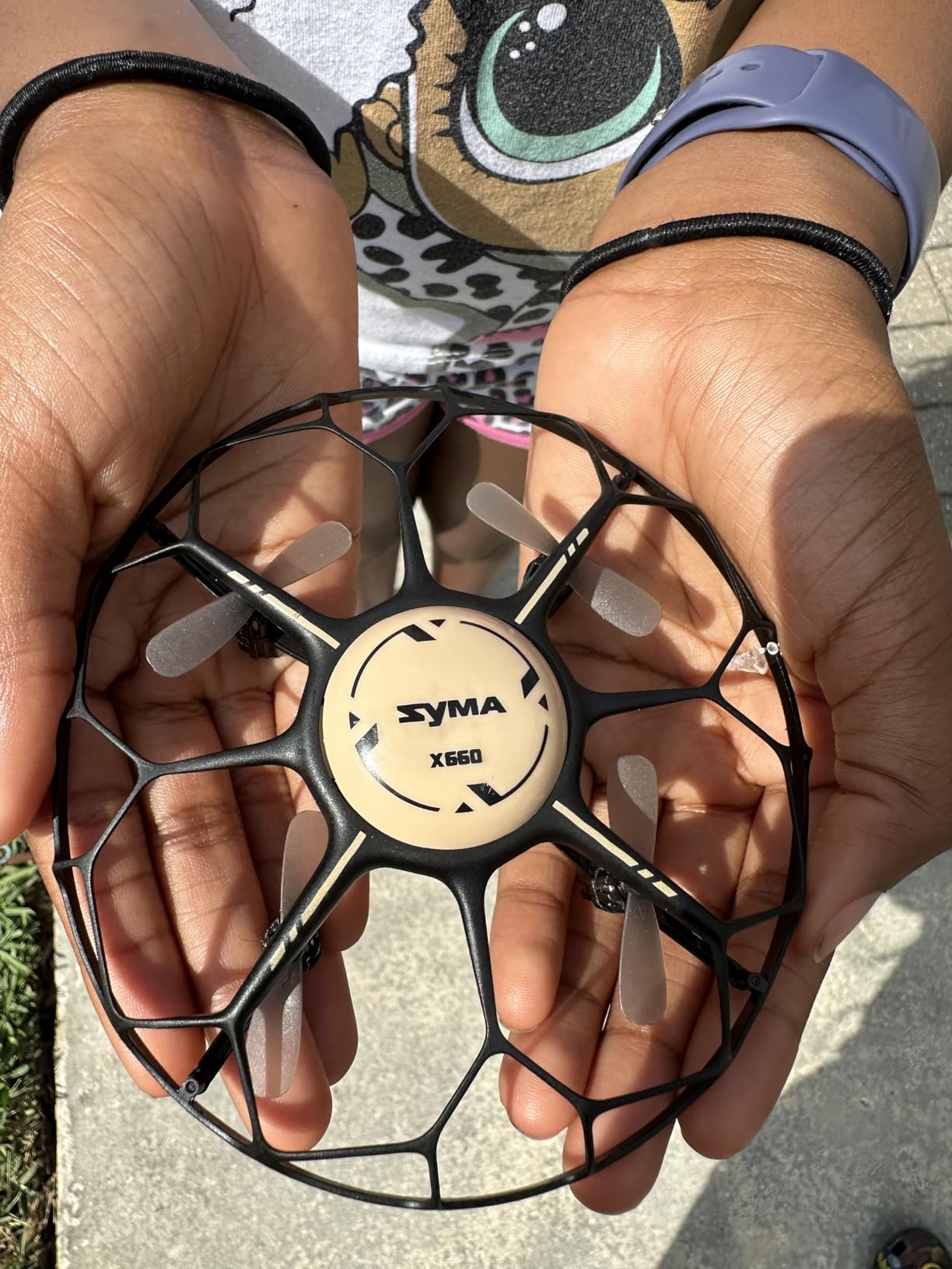 SYMA Kids Drone with 6-Color LED Light Modes, X660 Indoor Drone with Full Propeller Guard Headless Mode Rotary Ascent, Lightweight Easy to Fly Remote Control Airplane Gift for Adults Boys and Girls - Customer Photo 1