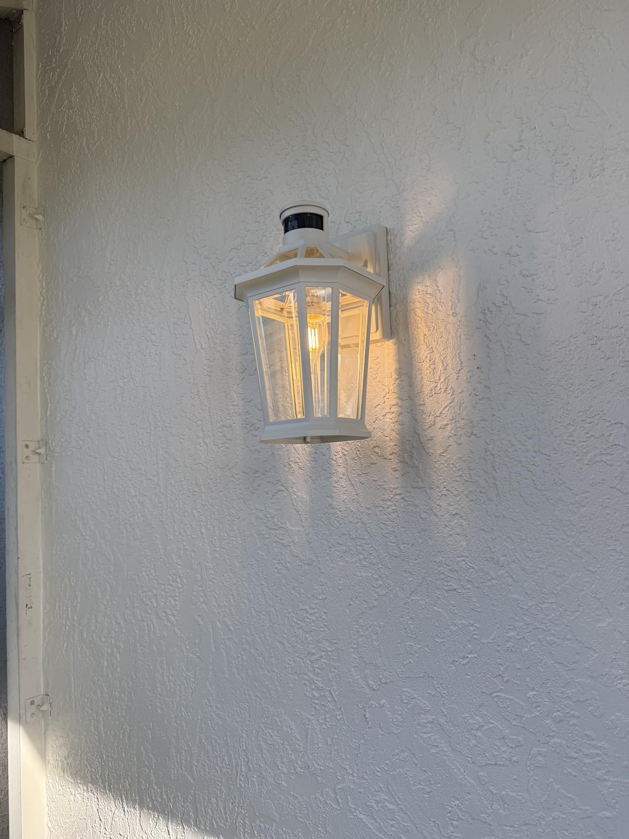 VIANIS Motion Sensor Outdoor Lighting, Outdoor Wall Lights Wall Mount with Clear Glass, Black Dusk to Dawn Garage Light Sconce, Waterproof Exterior Lights for House, Brightness Distance Adjustable - Customer Photo 1