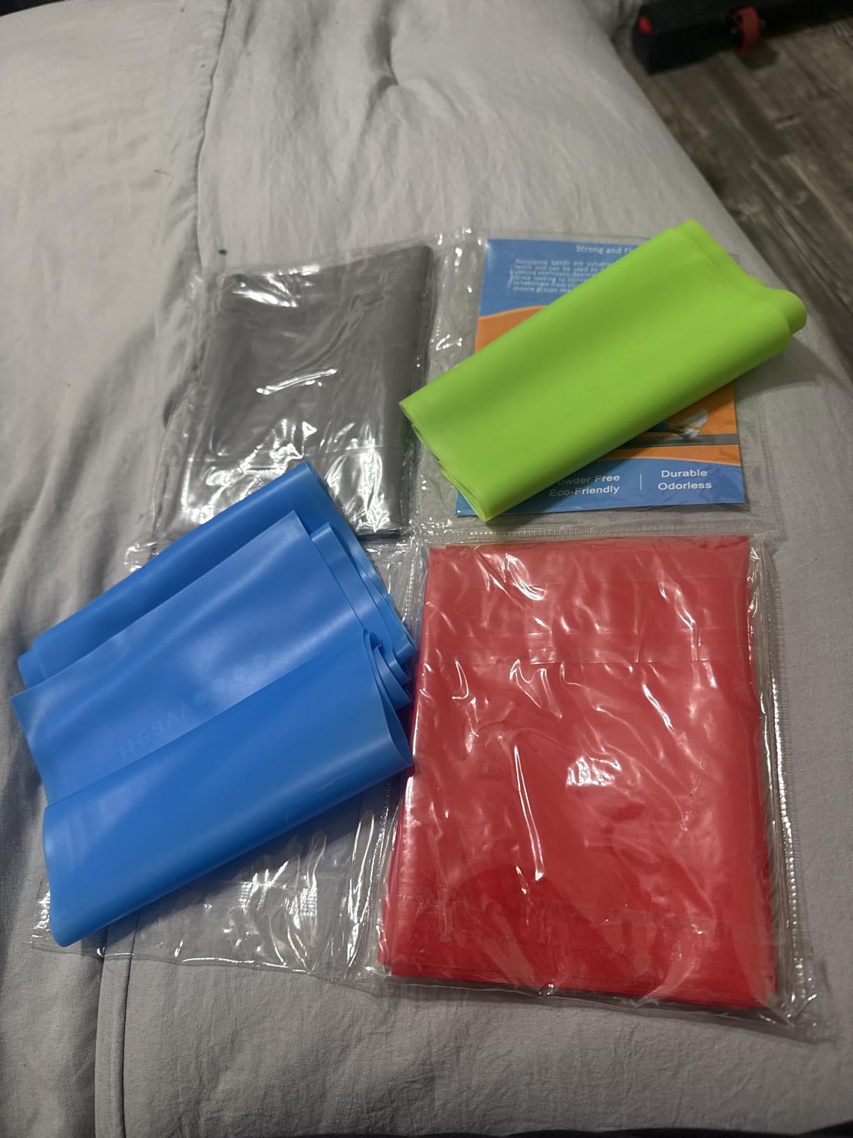 Lianjindun 5 Pcs Professional Resistance Bands. Latex-Free, Elastic Band, Work Out Bands, Stretch Bands for Working Out Women or Men, Exercise Bands Set for Physical Therapy, Yoga, Pilates - Customer Photo 1