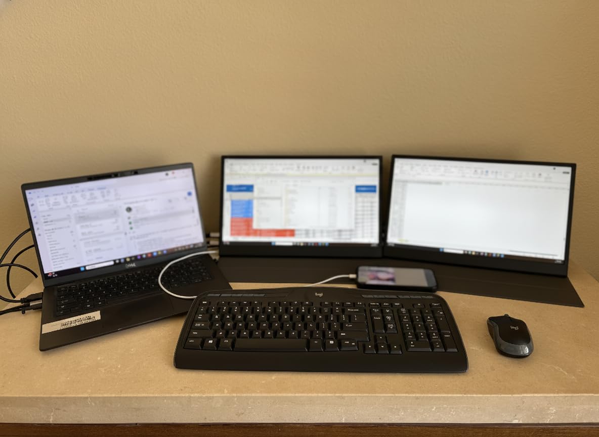 True 4K Portable Monitor - 15.6inch UHD 3840×2160 100% sRGB USB-C HDMI External Second Monitor Portable IPS Screen Computer Display with Speakers for Laptop MacBook Switch PS5/4 Xbox - Customer Photo 2