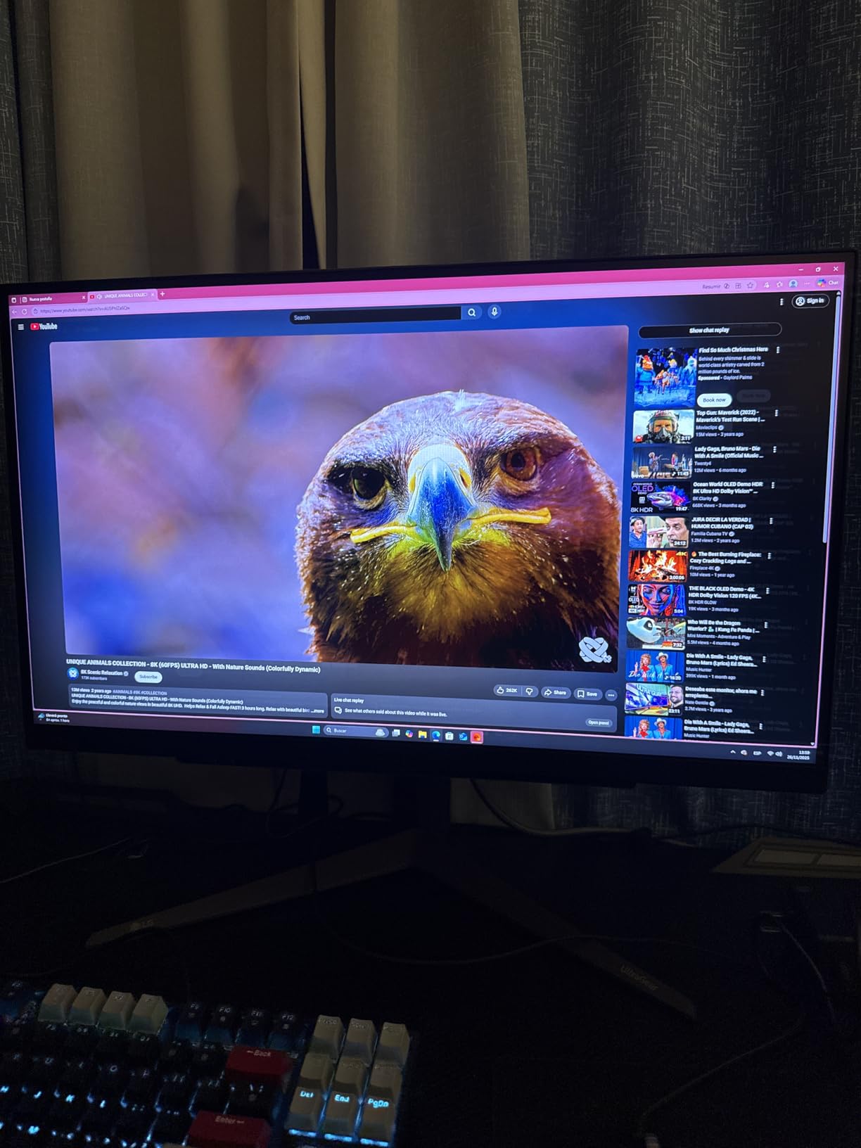 LG 27GR83Q-B 27-inch UltraGear QHD (2560x1440) IPS Gaming Monitor, 240Hz, 1ms, DisplayHDR 400, G-Sync AMD FreeSync Premium, HDMI 2.1 DisplayPort, 4-Pole HP Out DTS GP:X, Tilt/Height/Pivot Stand, Black - Customer Photo 2