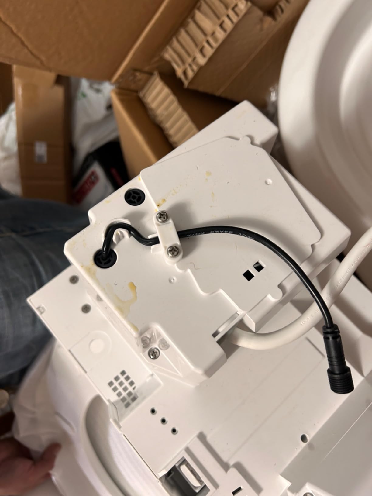 EPLO Intelligent Wall-Hung Smart Toilet with In-Wall Tank System,One-piece Elongated Bidet Toilet Combo,Heated Seat,Warm Air Dryer,Dual Auto Flush,Remote Control - Customer Photo 2