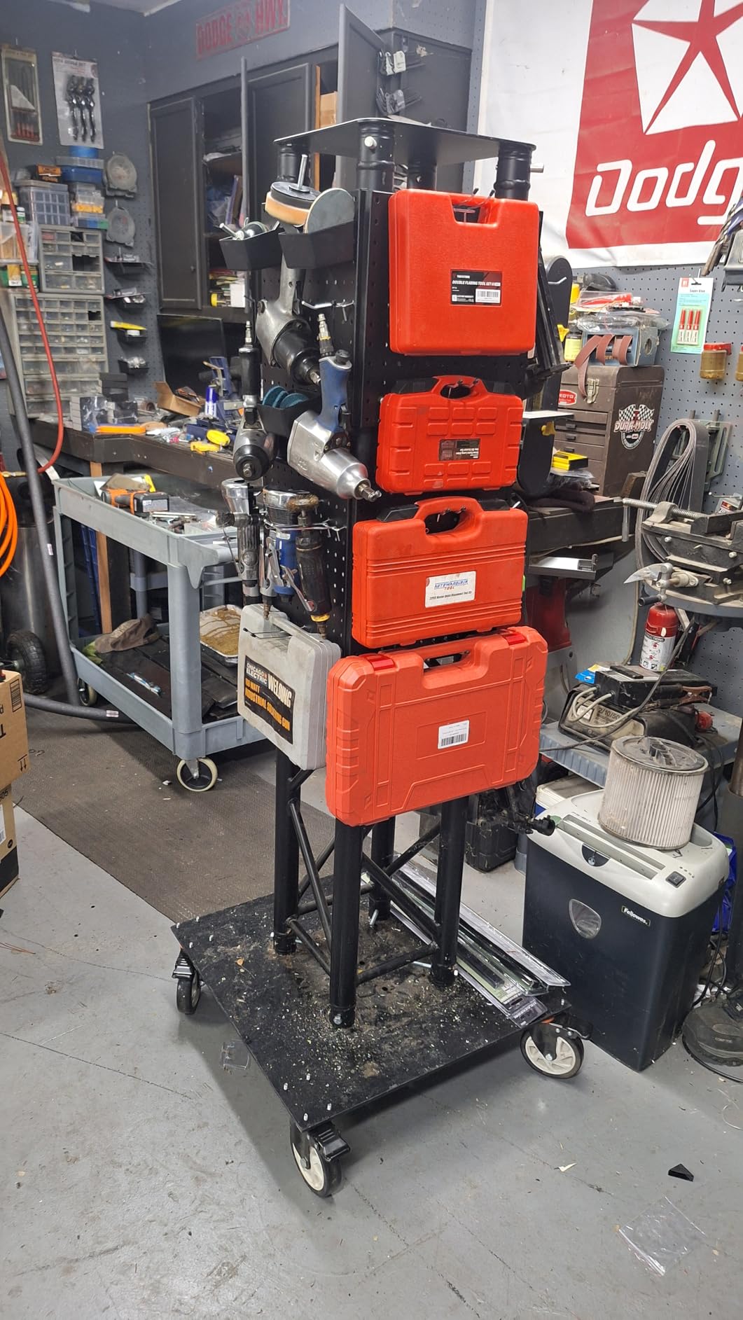 Hogurity Peg Board, 4 Pack Metal Pegboard Panels Black Pegboards Wall Organizer with Bent Frame Large Heavy Duty Peg Board for Walls Home, Garage Tool Storage, Office Organization, Craft Room, Kitchen - Customer Photo 1