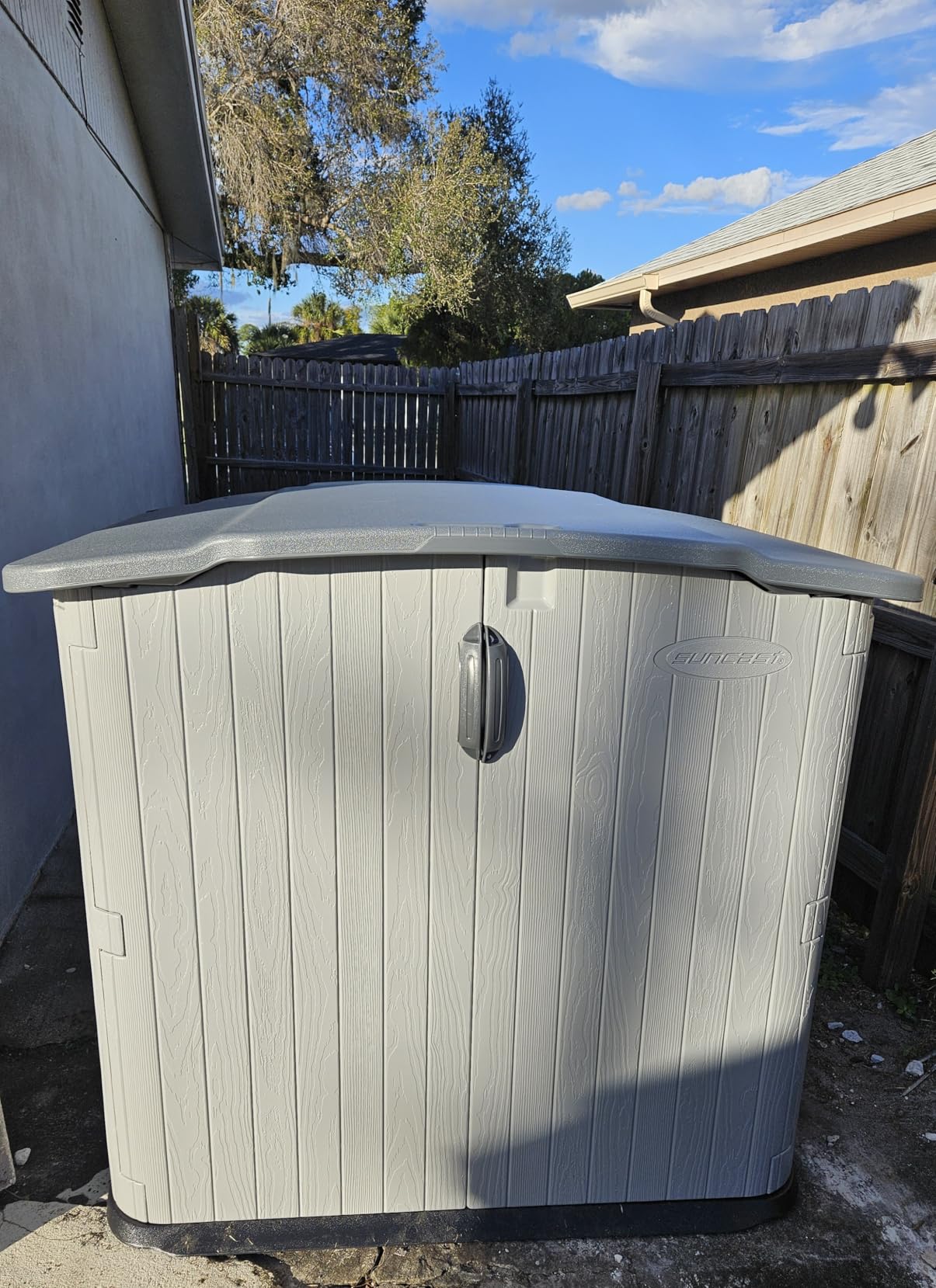 Suncast 138 Cu Ft Horizontal Outdoor Storage Shed, 57.5