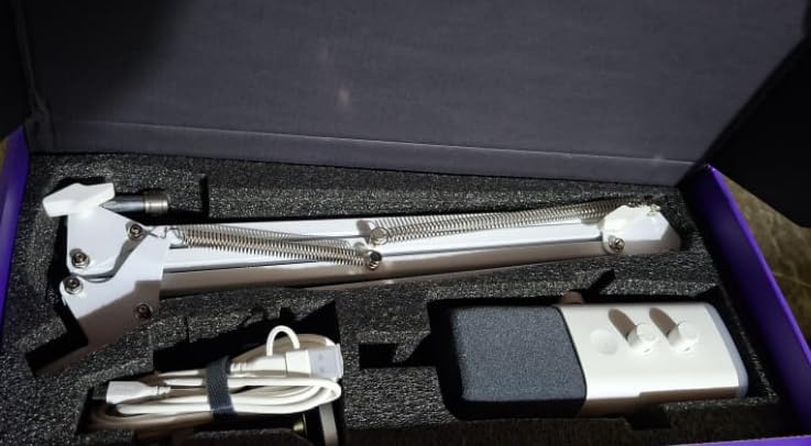 FIFINE XLR/USB Gaming Microphone Set, Dynamic PC Mic for Streaming Podcasting, Computer RGB Mic Kit with Boom Arm Stand, Mute Button, Headphones Jack, for Recording Vocal Voice-Over-AmpliGame AM8T - Customer Photo 2