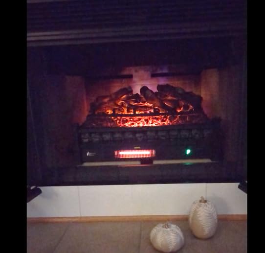 TURBRO Eternal Flame Infrared Electric Fireplace Logs, 23