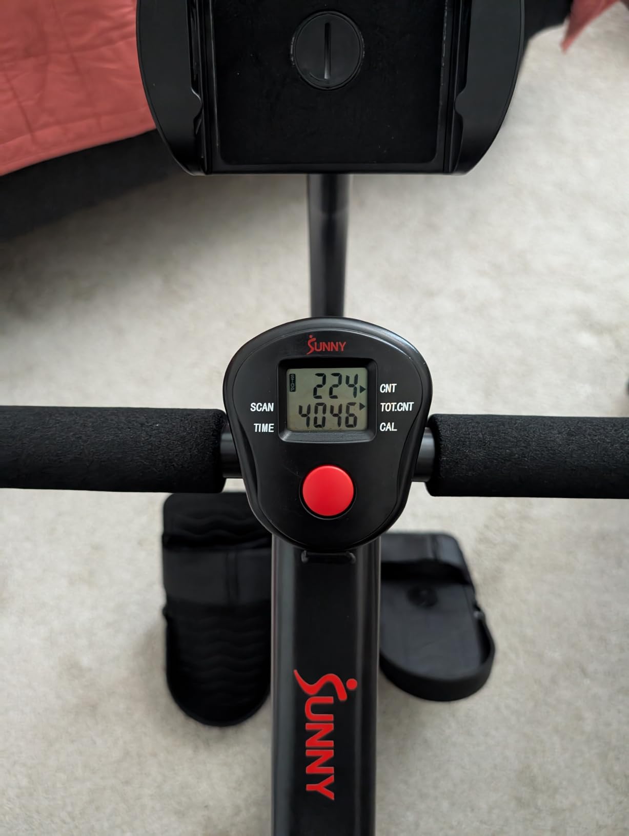Sunny Health & Fitness Compact Adjustable Rowing Machine with 12 Levels of Resistance for Complete Body Workouts and Optional Free SunnyFit App Enhanced Connectivity - Customer Photo 5