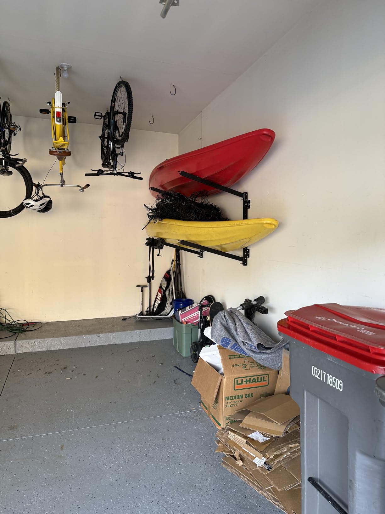 StoreYourBoard G-Kayak Wall Rack - Heavy-Duty Indoor Kayak Rack for 2 Boats, Adjustable Storage Wall Mount Hanger, Space-Saving Indoor Storage for Kayak Wall Mount - Holds 200 lbs - Customer Photo 2