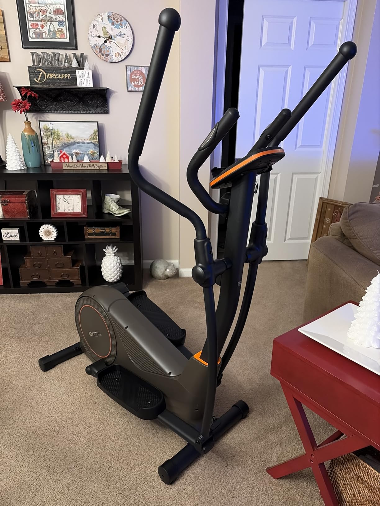 Niceday Elliptical Machine, Elliptical Exercise Machine for Home with Hyper-Quiet Magnetic Driving System, Elliptical Trainer with 15.5IN & 20IN Stride, 16 Resistance Levels, 500LBS Loading Capacity - Customer Photo 2