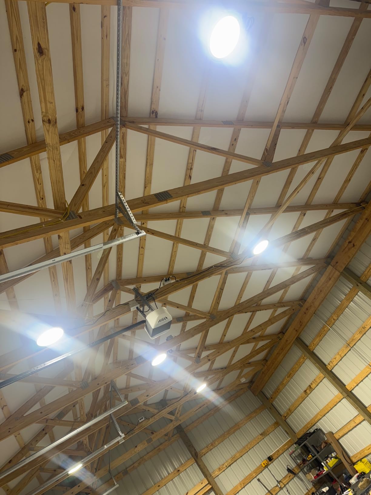 200W UFO LED High Bay Light 2PCS, 28000 LM with US Plug 5ft Cable, 5000K, Commercial Warehouse Shop Factory Barn Garage Area Lighting Fixture, Non-Dim - Customer Photo 1