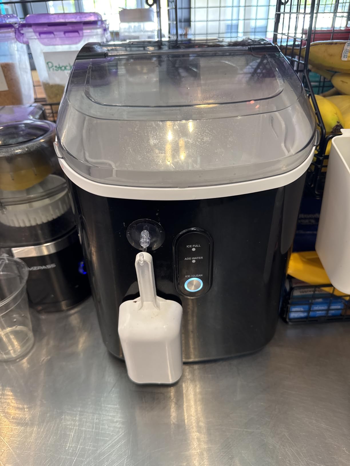Nugget Ice Maker Countertop, Silonn Chewable Pellet Ice Machine with Self-Cleaning Function, 36lbs/24H Portable Ice Makers for Home Kitchen Office, Black customer photo 2