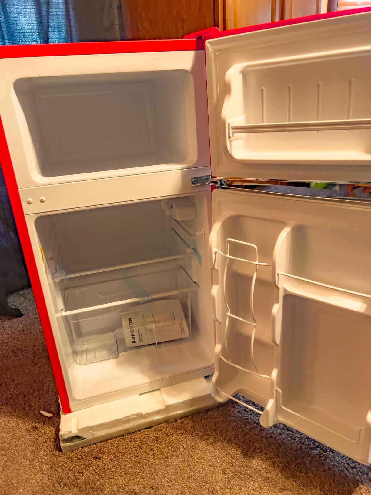 BANGSON Mini Fridge with Freezer, 2 Door Small Refrigerator with Freezer, Small Fridge for Bedroom, 3.2 CU.FT, For Home, Office, Dorm, Garage or RV, Black - Customer Photo 2