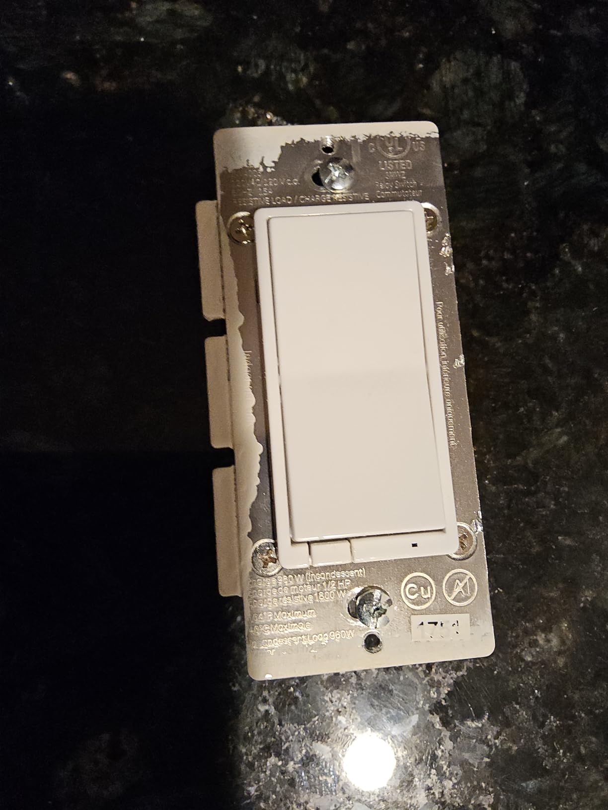 Enbrighten 700 Series Z-Wave Light Dimmer with QuickFit & SimpleWire, 3-Way Ready, Works with Alexa, Google Assistant, Z Wave Hub Required, Repeater/Range Extender, Smart Switch, White & Almond, 58438 - Customer Photo 2