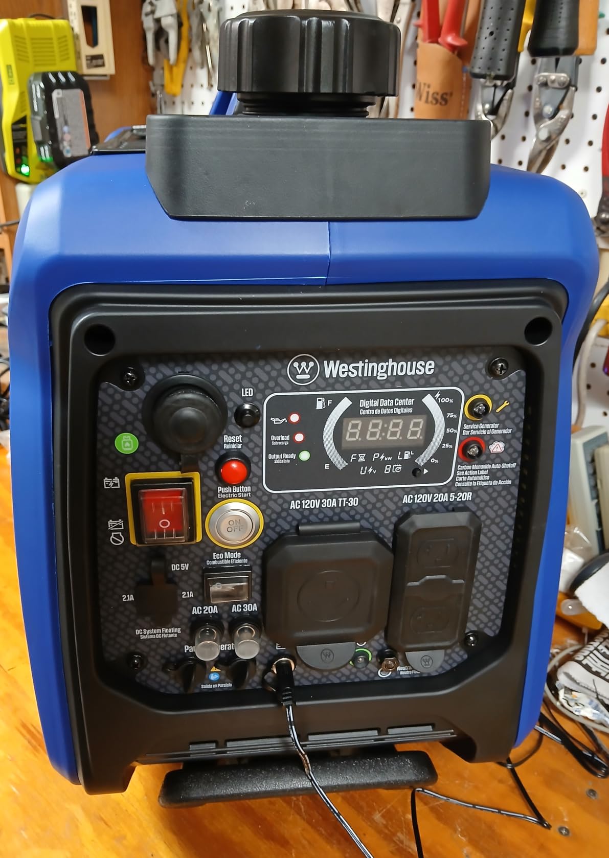 Westinghouse 2550 Peak Watt Super Quiet & Lightweight Portable Inverter Generator, RV Ready 30A Outlet, Gas and Propane Powered, CO Sensor, Parallel Capable, Long Run Time - Customer Photo 1