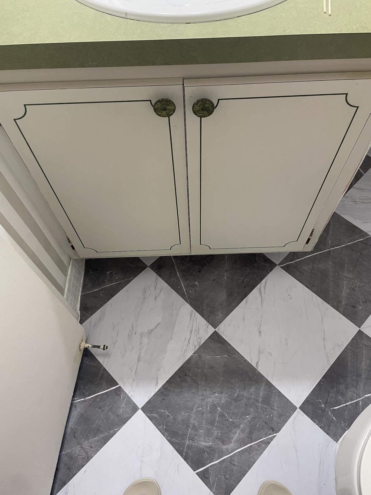 FloorPops x Chris Loves Julia 12-in by 12-in Bonneville Grey & White Marble Peel & Stick Floor Tiles, FP4421 - Customer Photo 5