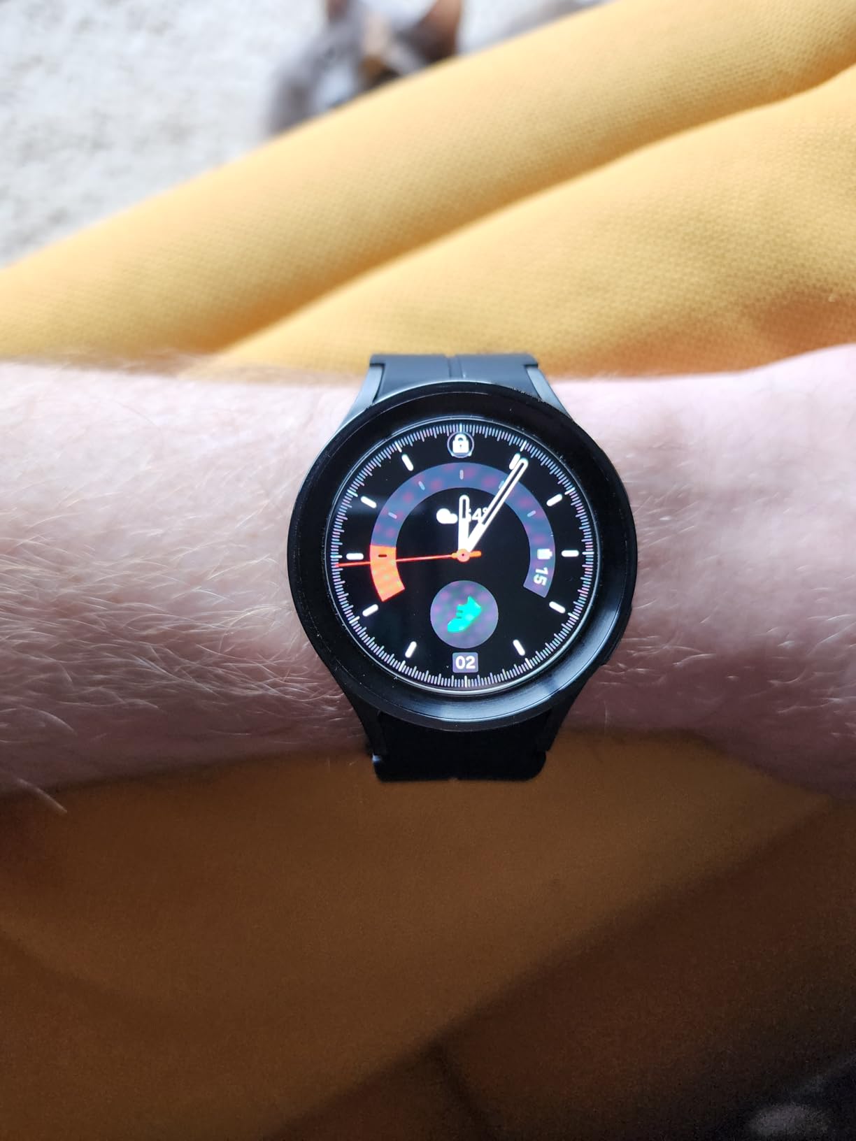 SAMSUNG Galaxy Watch 5 Pro 45mm Bluetooth Smartwatch w/Body, Health, Fitness and Sleep Tracker, Black (Renewed) - Customer Photo 1