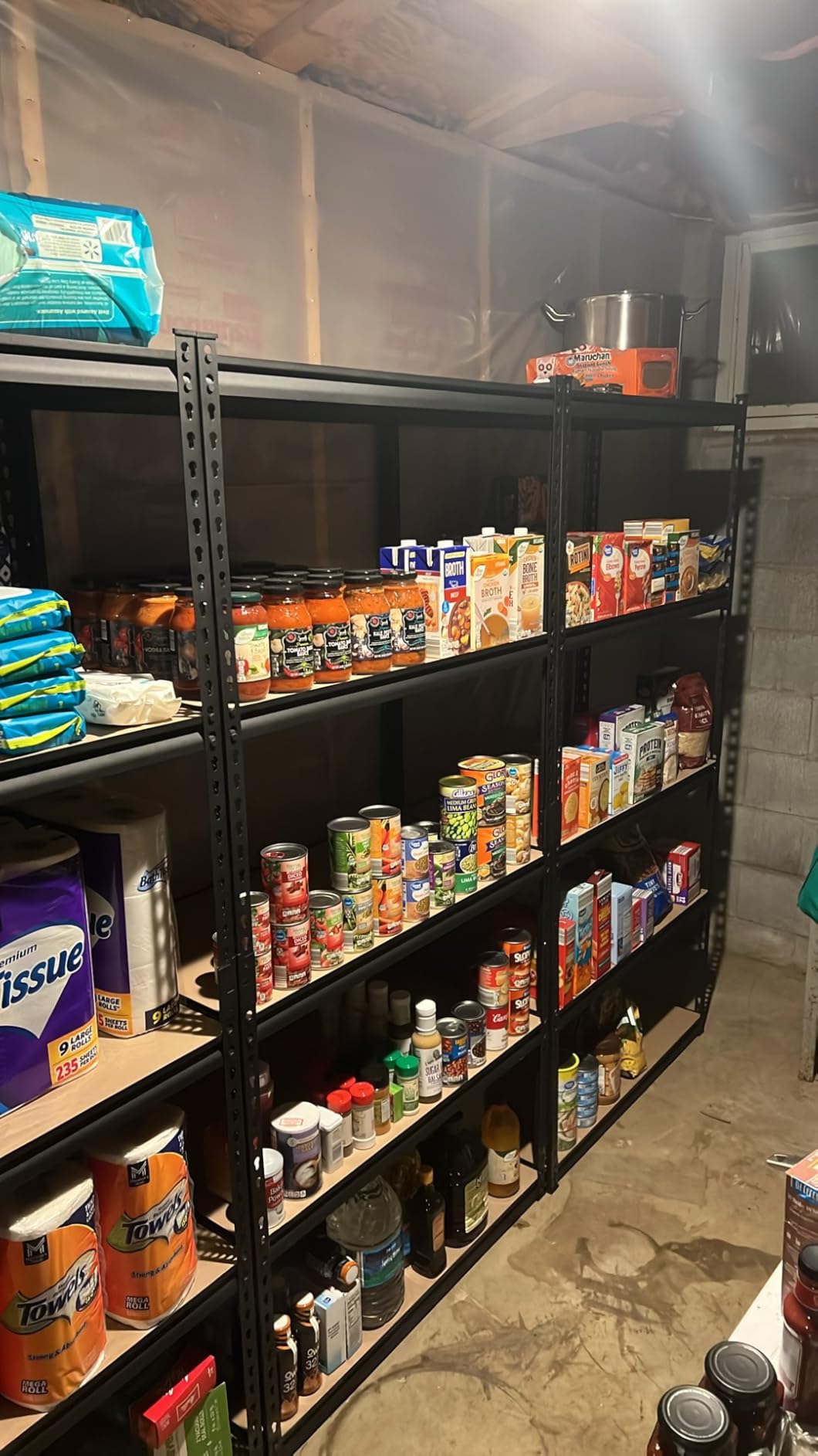 VEVOR Storage Shelving Unit, 5-Tier Adjustable, 2000 lbs Capacity, Heavy Duty Garage Shelves Metal Organizer Utility Rack, Black, 36