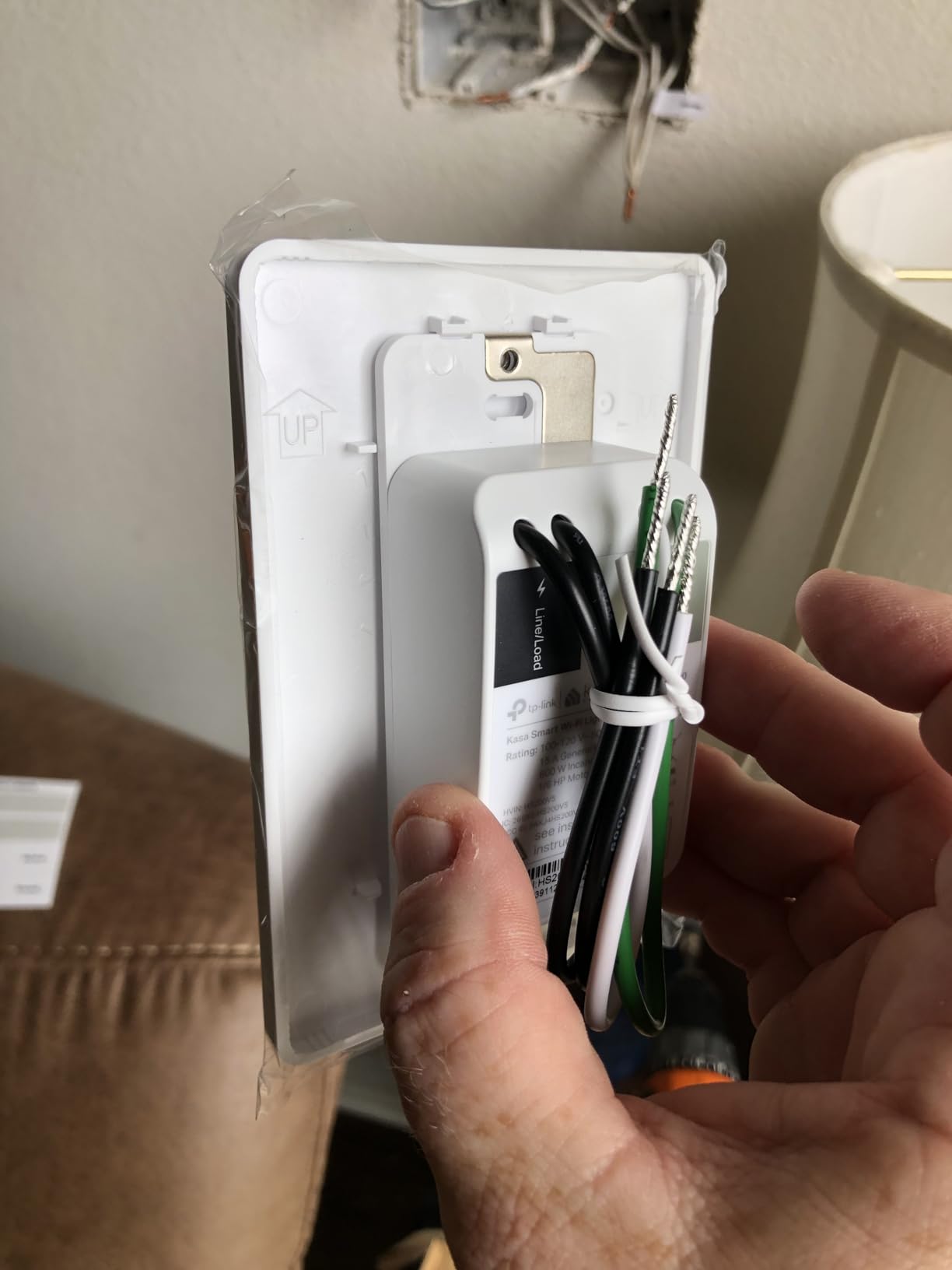 Kasa Matter Smart Light Switch: Voice Control w/Siri, Alexa & Google Assistant | UL Certified | Timer & Schedule | Easy Guided Install | Neutral Wire Required | Single Pole | 2.4GHz Wi-Fi | KS205 - Customer Photo 1