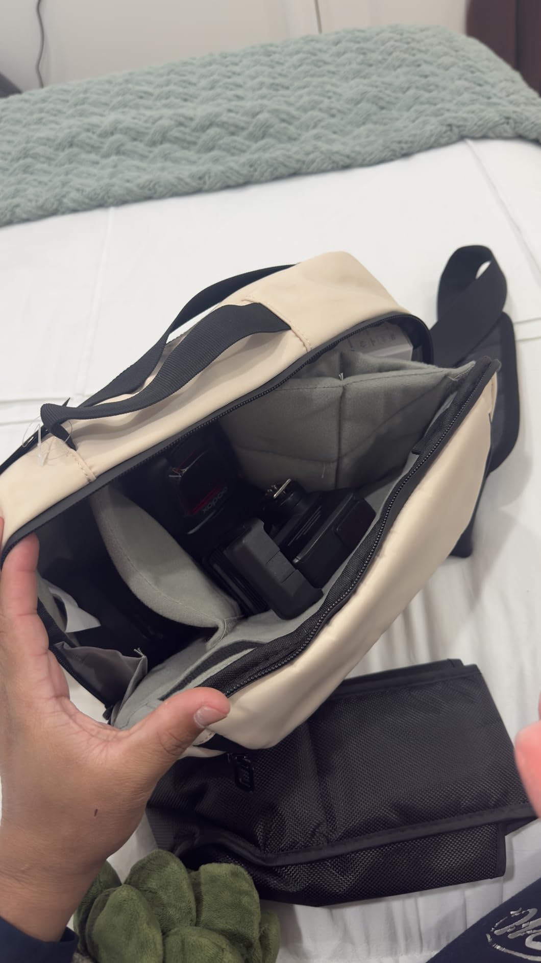 Camera Sling Bag,Waterproof Camera Case with Tripod Holder,Lightweight DSLR/SLR/Mirrorless Camera Bags Crossbody for photographers-Black - Customer Photo 1