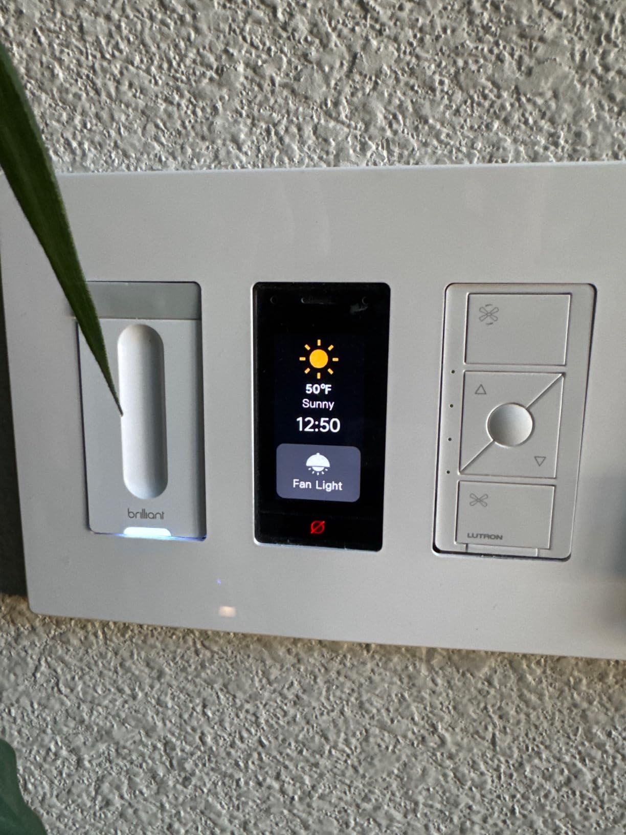 Brilliant Smart Home Control (Plug-In Panel) — Alexa Built-In & Compatible with Ring, Sonos, Hue, Google Nest, Wemo, SmartThings, Apple HomeKit — In-Wall Touchscreen Control for Lights, Music, & More - Customer Photo 1