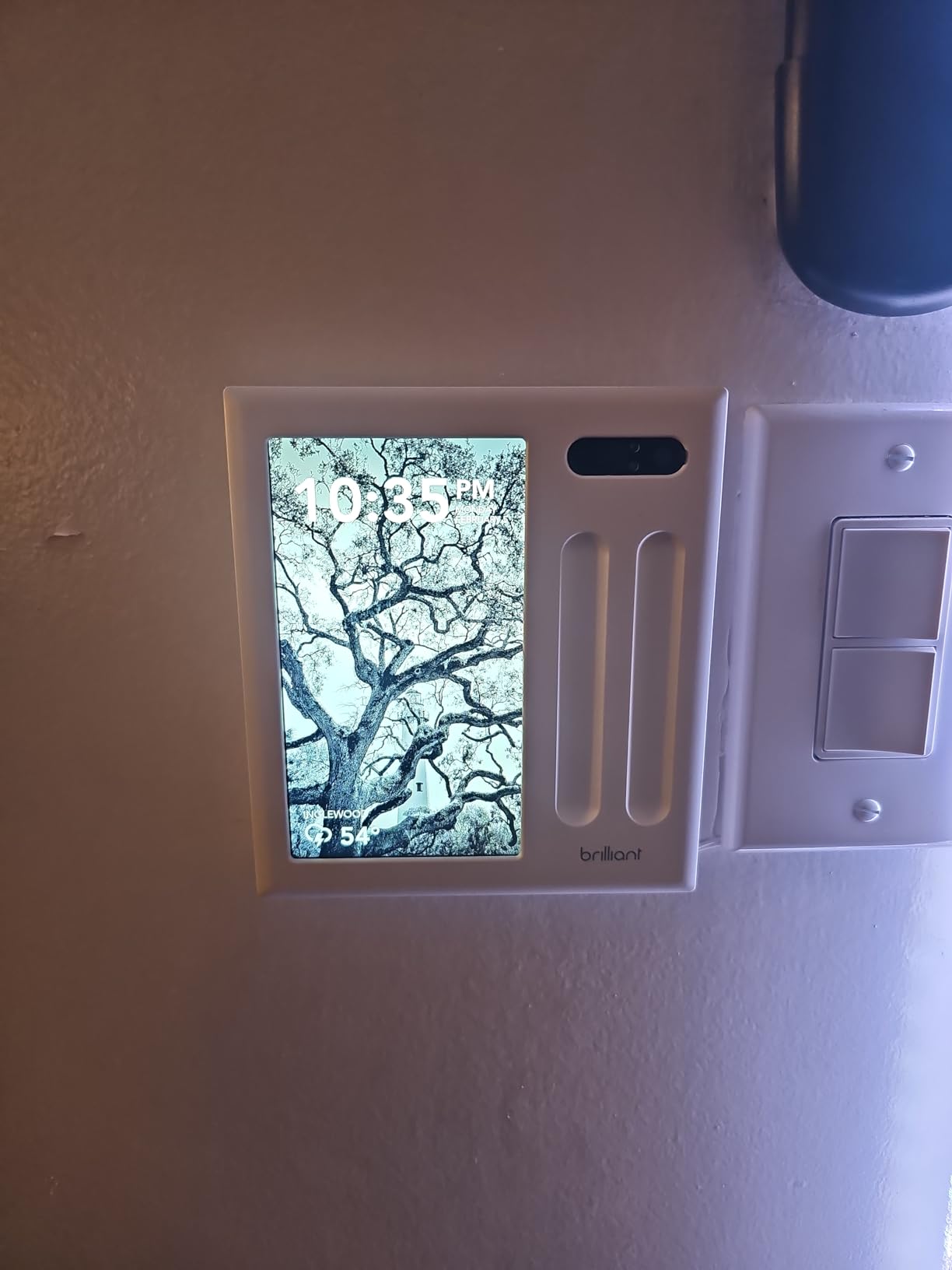 Brilliant Smart Home Control (Plug-In Panel) — Alexa Built-In & Compatible with Ring, Sonos, Hue, Google Nest, Wemo, SmartThings, Apple HomeKit — In-Wall Touchscreen Control for Lights, Music, & More - Customer Photo 2