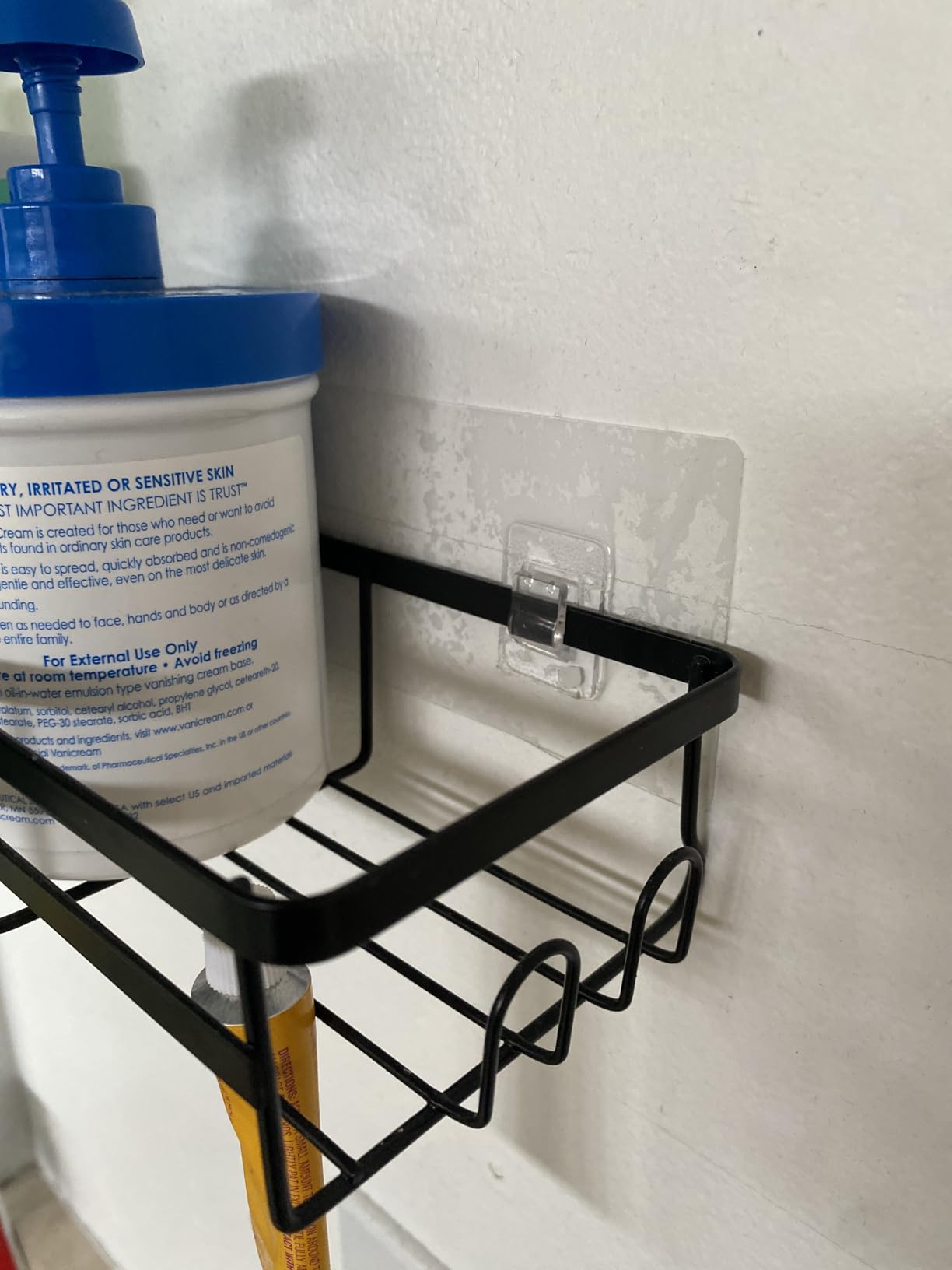 WOWBOX Shower Caddies 2 Pack - Adhesive Hanging Shower Shelf - Bathroom Organizers and Storage, No Drilling Stainless Shower Shelves for Home Decor, Bathroom Accessories - Customer Photo 1