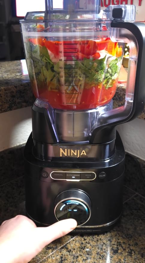 Ninja All-in-One Blender and Food Processor, Best for Smoothies, Cookie Dough, Salsas, Cole Slaw and More, BlendSense Intelligence for Perfectly Smooth Results, 1800 Watt, Black, TB401 - Customer Photo 1