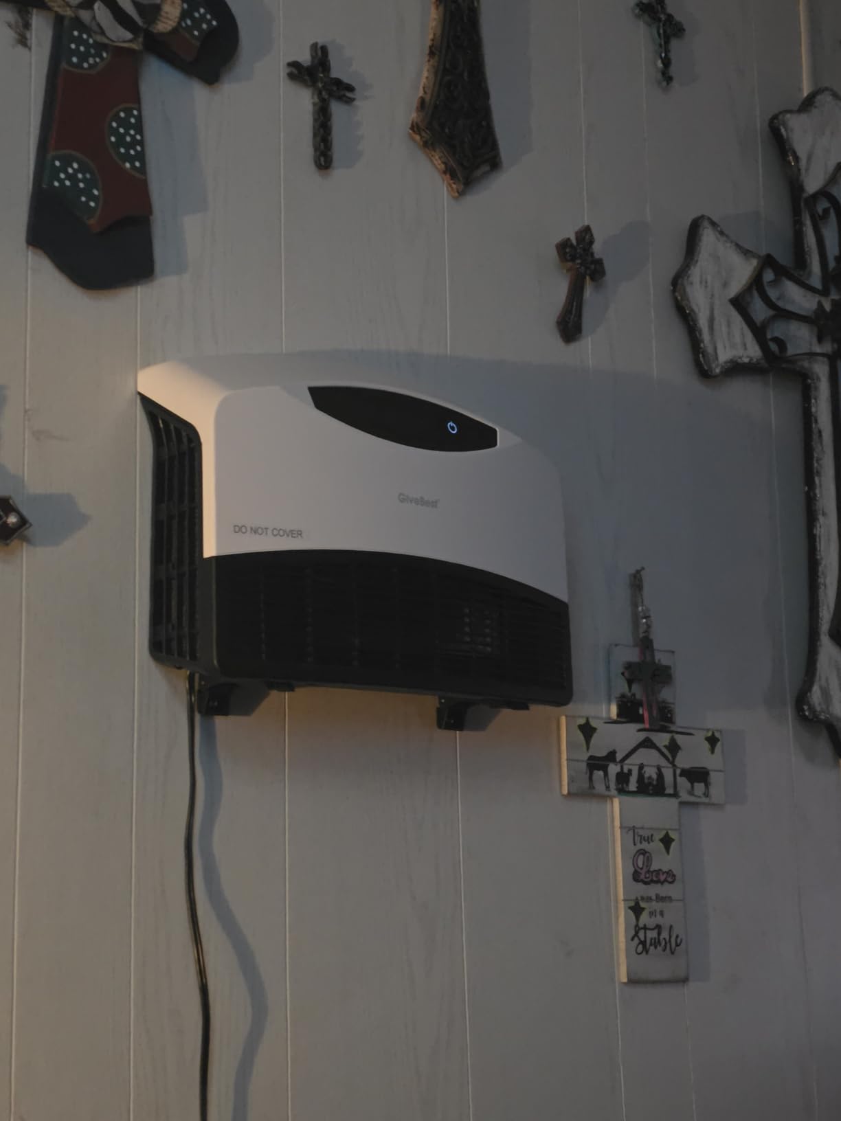 GiveBest Electric Wall Heater with WiFi and Remote Control, Floor or Wall Mounted Heater, Large Room Coverage, 3 Heating Modes, 1500W Fast Heating Space with Thermostat for Indoor Room Use, White - Customer Photo 1