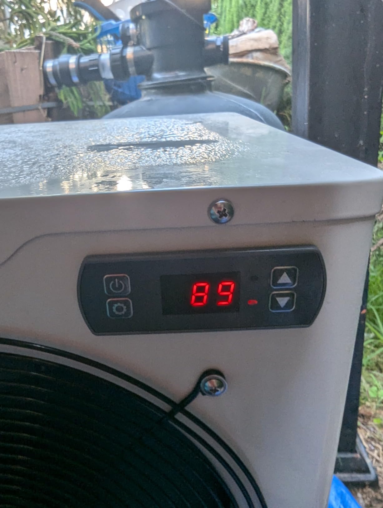 POOLCOMFT Pool Heater for Above Ground Pools Up to 4000 gallons, Max 15826BTU Electric Swimming Pool Heat Pumps, 110V-120V/60Hz, High Efficient, PLC50 - Customer Photo 1