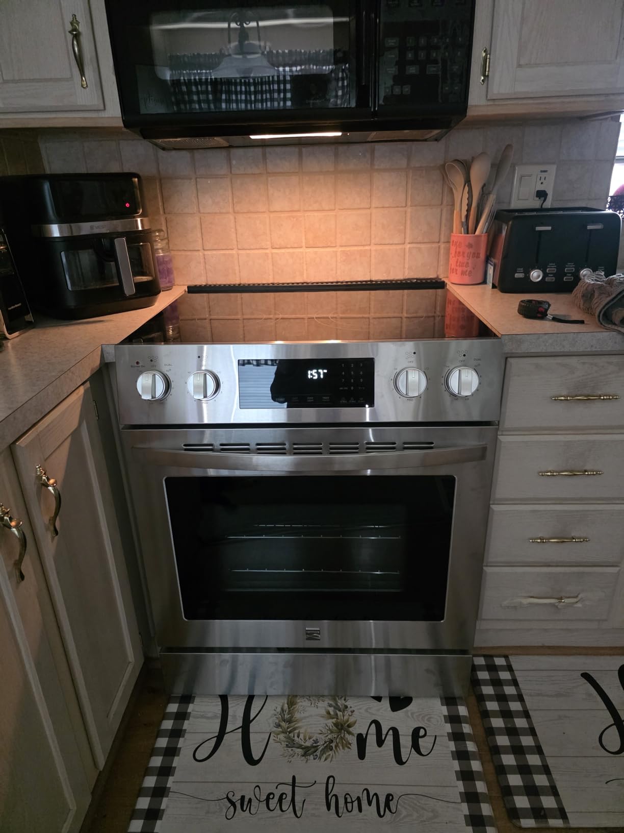 Kenmore Front Control Gas Range Oven with 5 Cooktop Burners, True Convection, Steam and Self Clean, Freestanding Stainless Steel Stove and Oven, 4.8 cu. ft. Capacity - Customer Photo 2