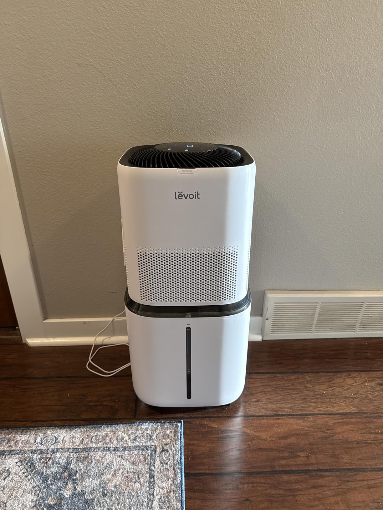LEVOIT Superior 6000S Smart Evaporative Humidifiers for Home Whole House up to 3000ft², 6 Gal, Last 72-Hour, Premium Filter, Dry Mode, Wheels & Water Fill Hose & Foldable Storage - Quiet Sleep Mode - Customer Photo 1