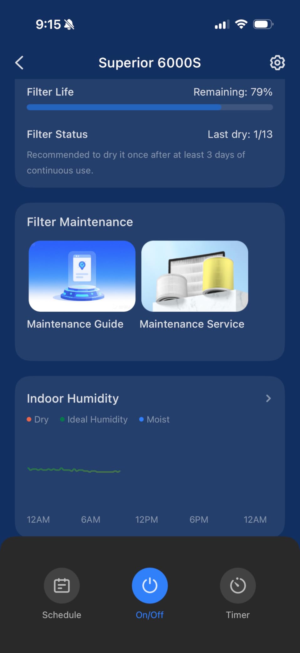 LEVOIT Superior 6000S Smart Evaporative Humidifiers for Home Whole House up to 3000ft², 6 Gal, Last 72-Hour, Premium Filter, Dry Mode, Wheels & Water Fill Hose & Foldable Storage - Quiet Sleep Mode - Customer Photo 2